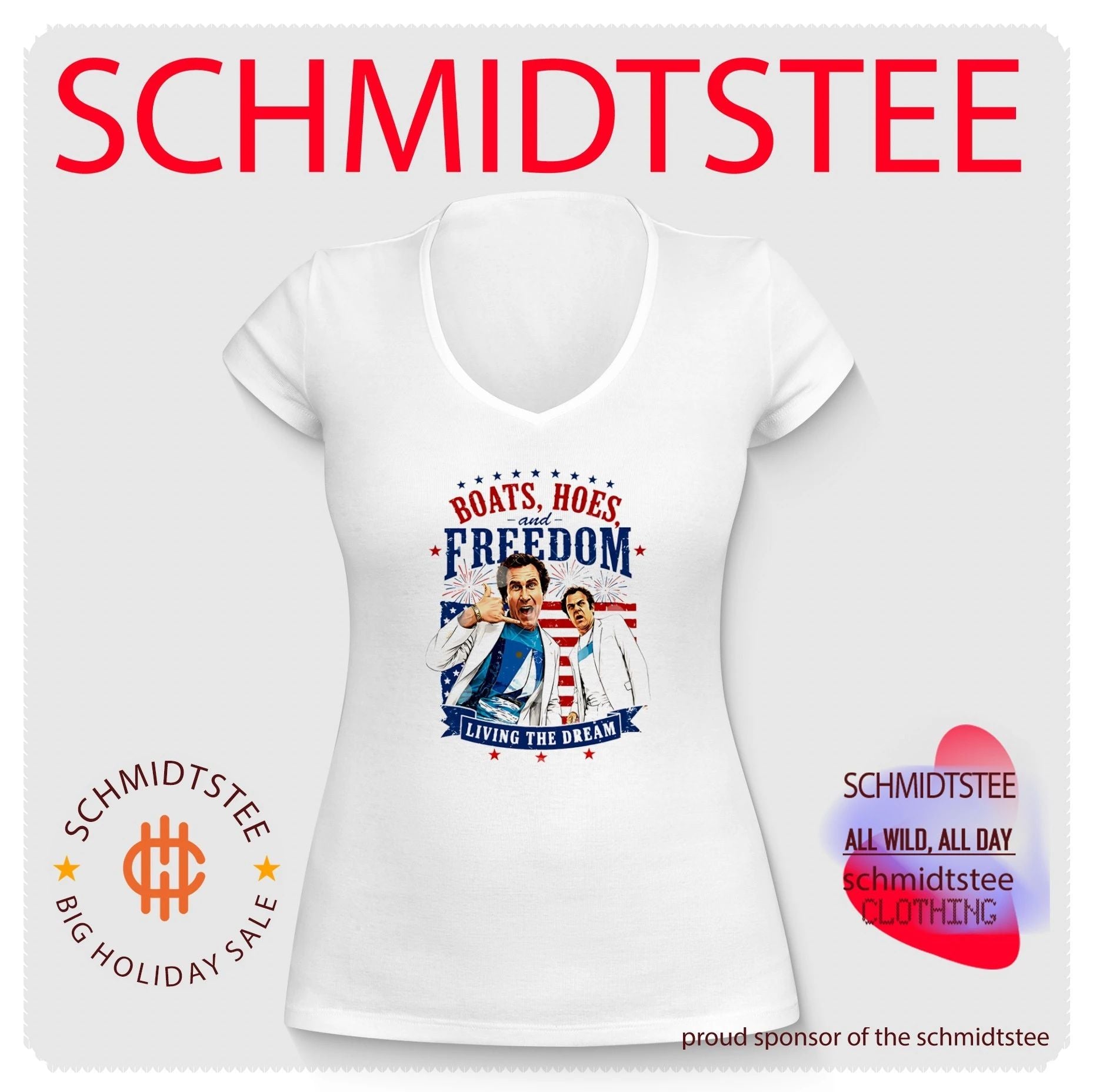 Step Brothers Boats Hoes And Freedom Living The Dream 4th Of July shirt