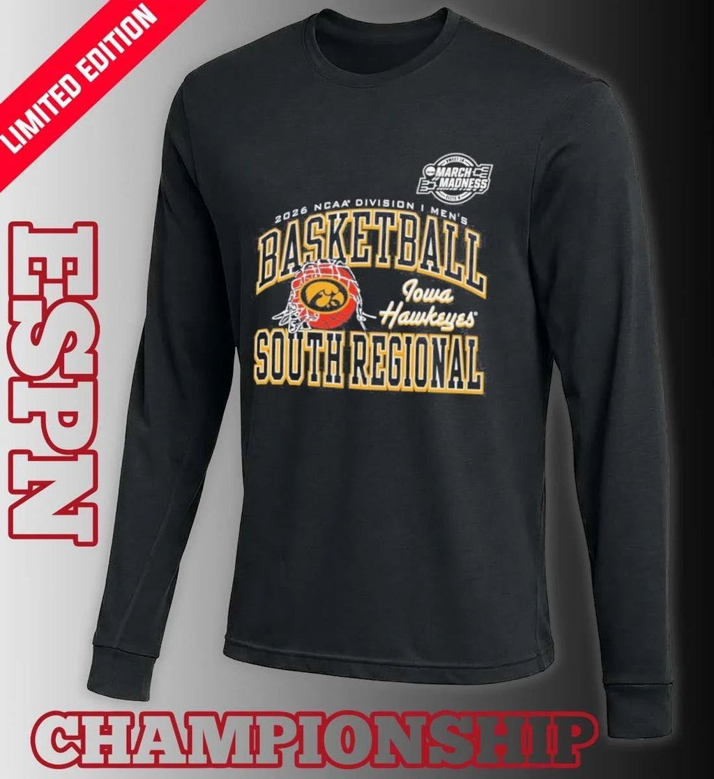 Iowa Hawkeyes 2026 NCAA DI Men’s Basketball Sweet 16 – South Regional T-Shirt