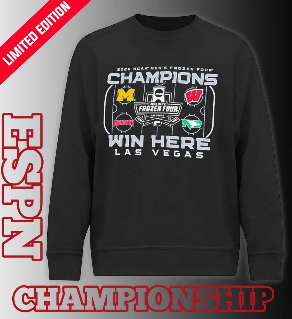 Men’s Frozen Four 2026 Las Vegas 4 Teams Shirt