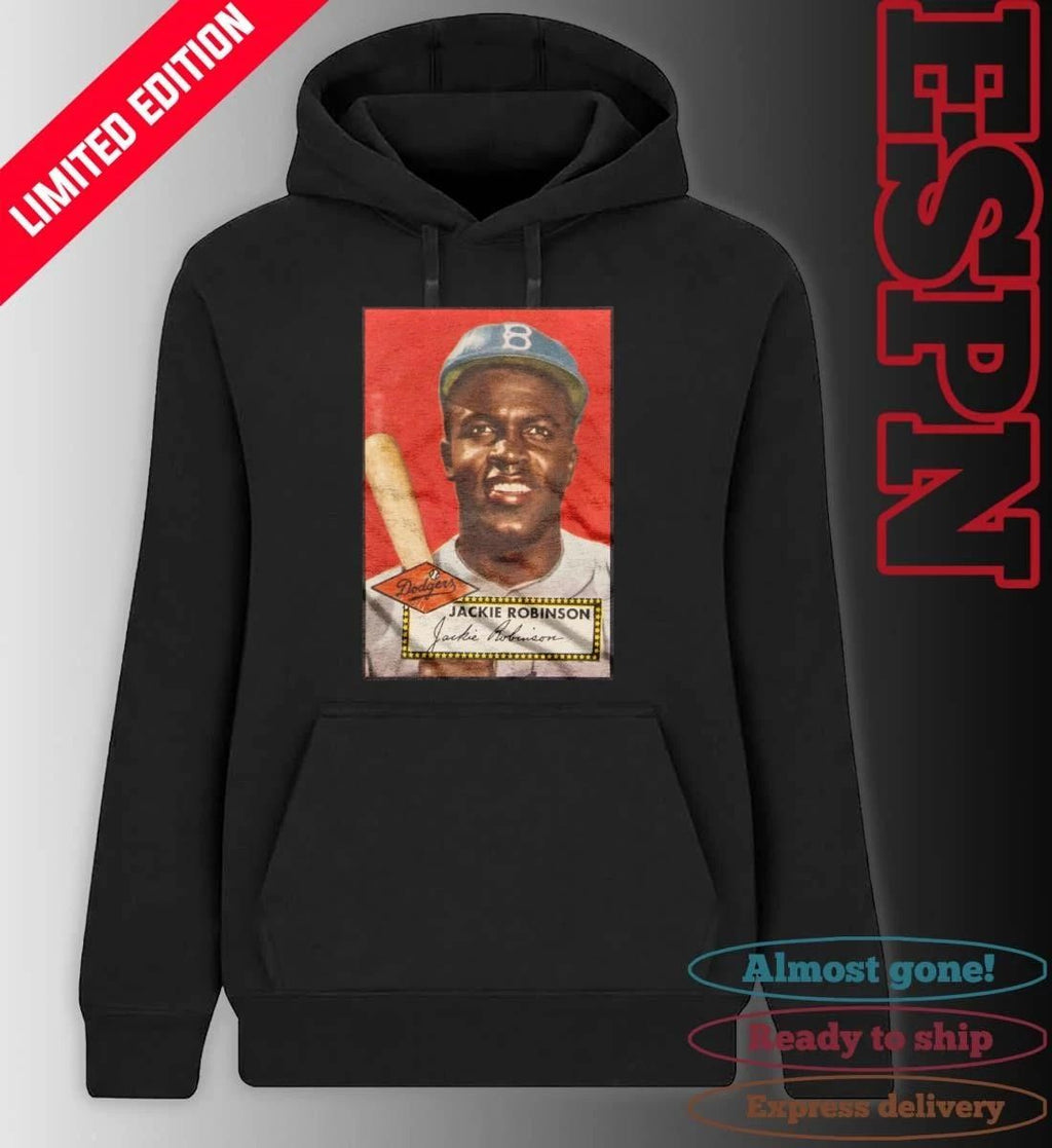 1952 Topps Baseball Jackie Robinson Dodgers Poster shirt