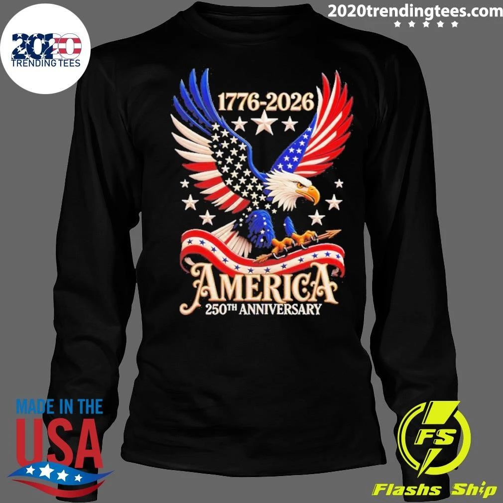 America’s 250th Anniversary 1776-2026 Usa Flag 4th Of July Independence Day Shirt