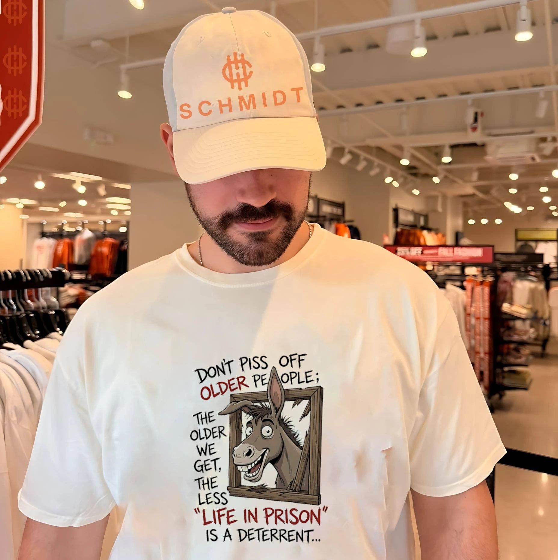Donkey don’t piss off older people the older we get the less shirt