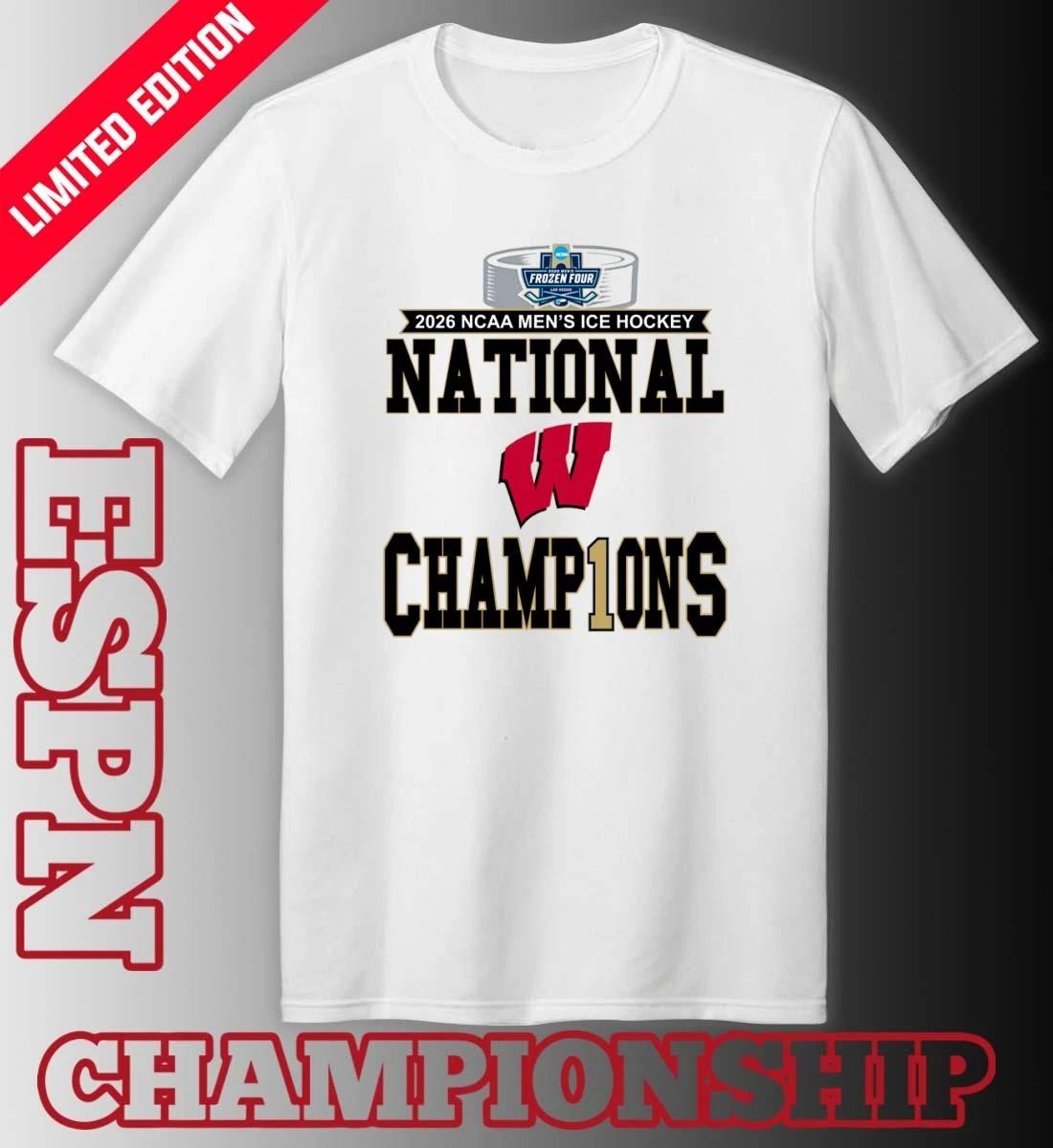 UW Men’s Ice Hockey 2026 NCAA National Champions Locker Room T-Shirt