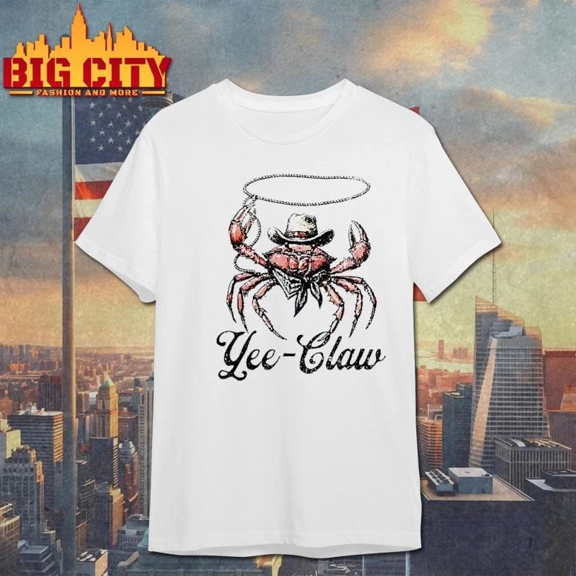 Cowboy Crab Lassoing Yee Claw White Shirt