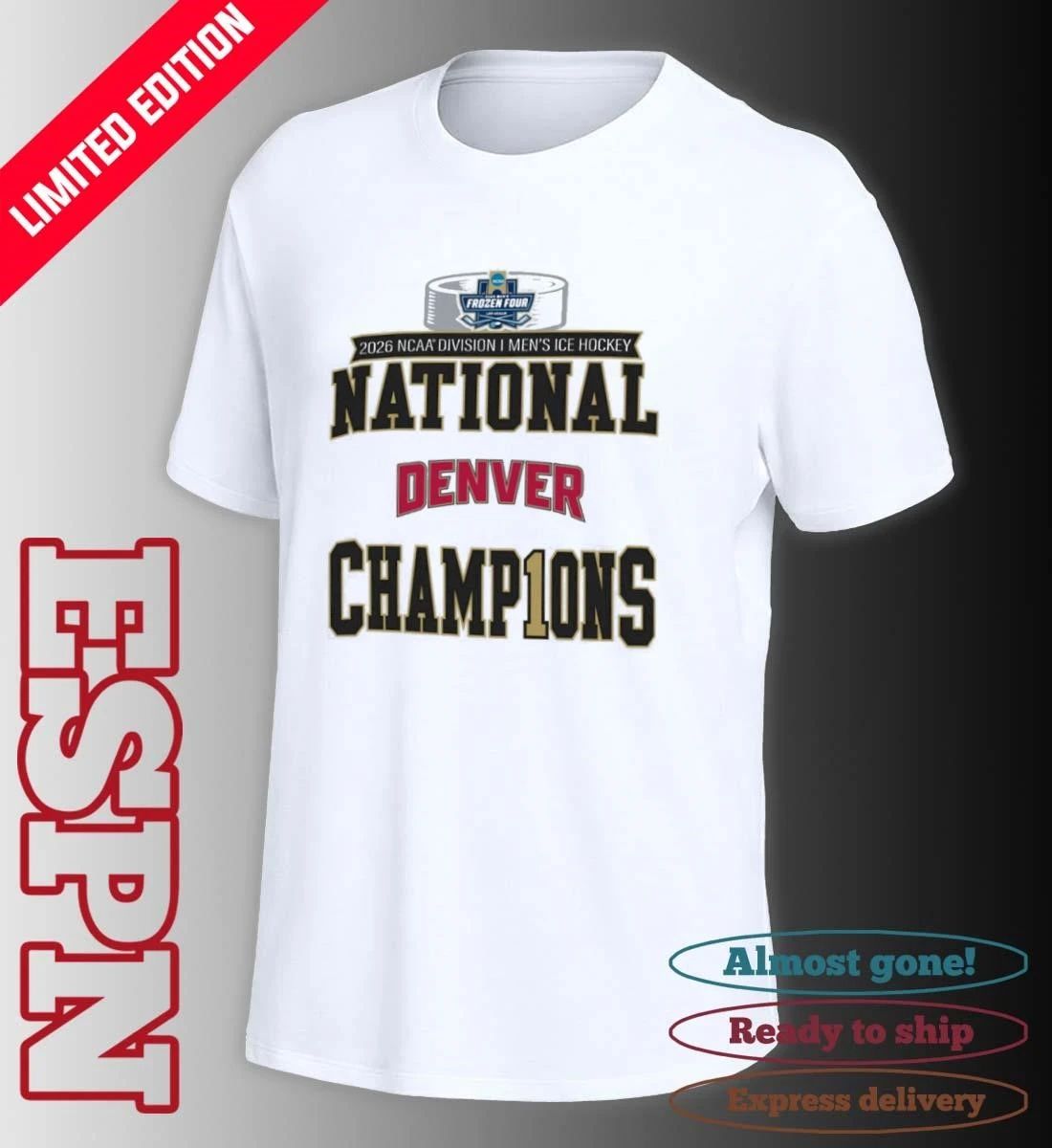 Men’s Frozen Four National Champions Denver Pioneers-Shirt
