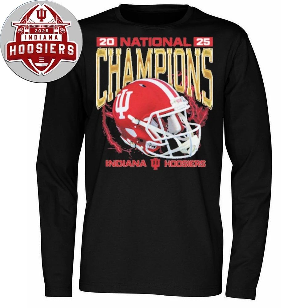 National Indiana Hoosiers Champions 16-0 Helmet 2026 Shirt