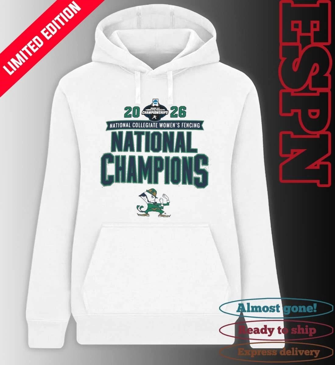Notre Dame Fighting Irish NCAA Women’s Fencing National Champions T-Shirt