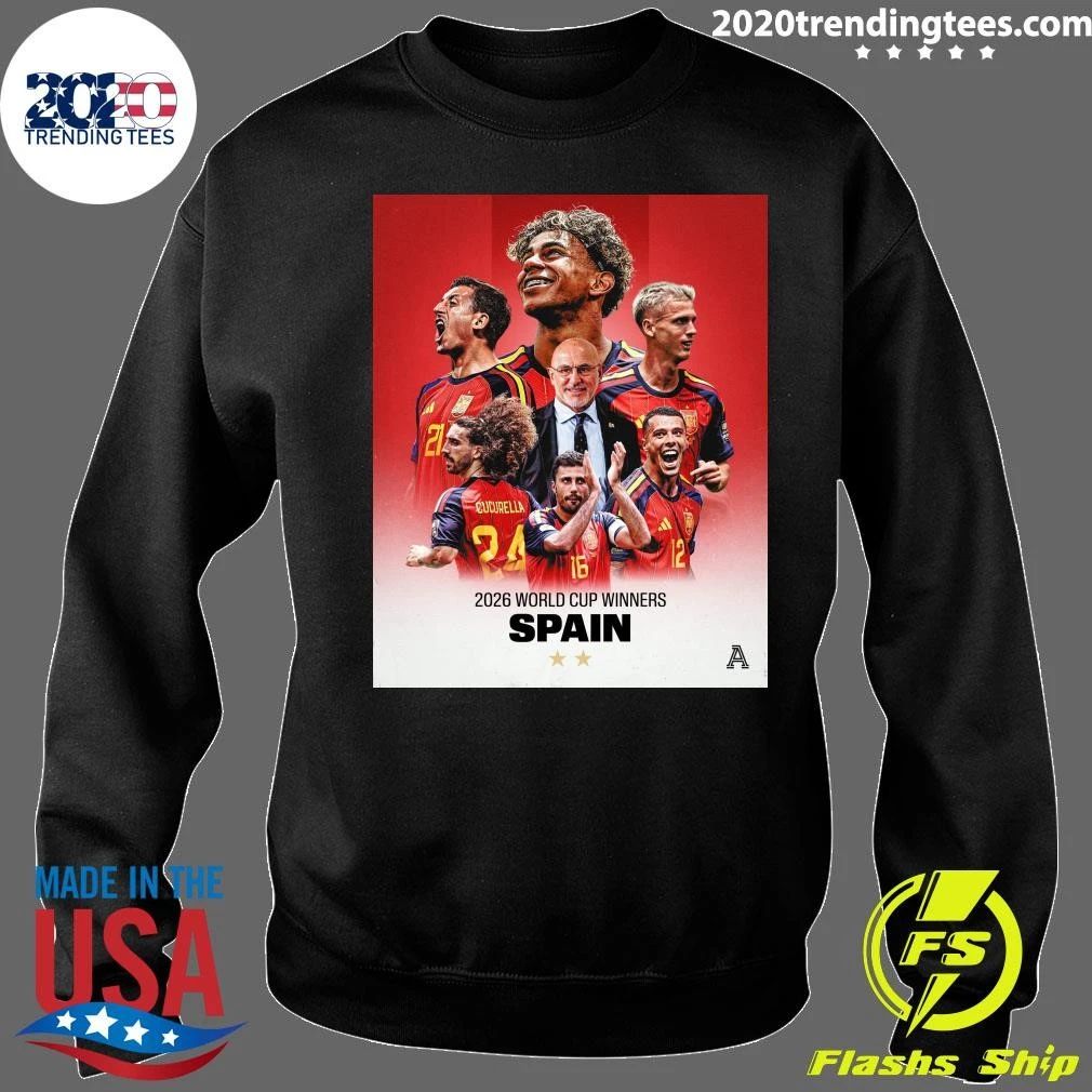 Spain Are Men’s World Cup Winners For The Second Time, 2026 World Cup Winners Spain Shirt