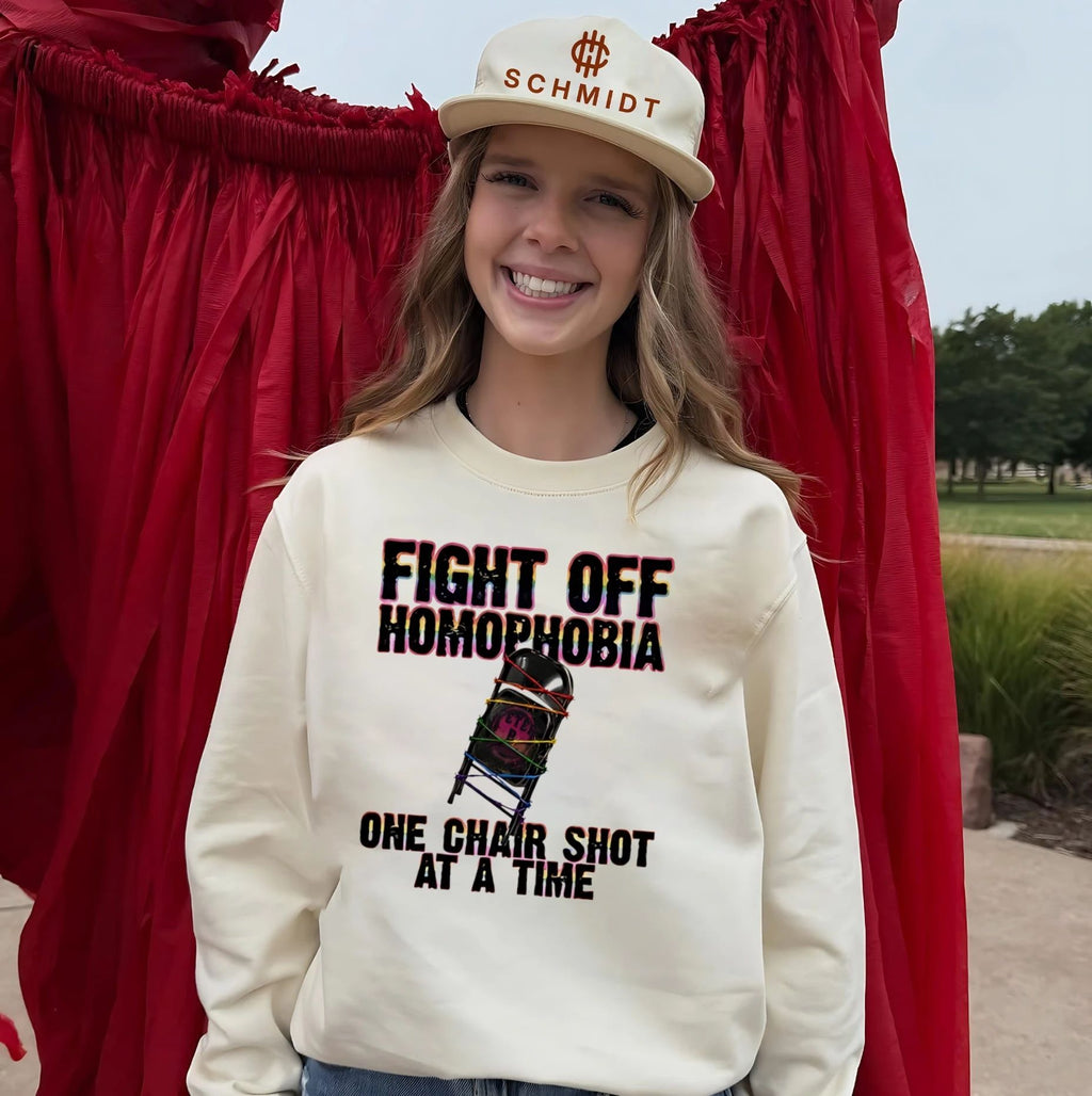 Fight off homophobia one chair shot at a time shirt