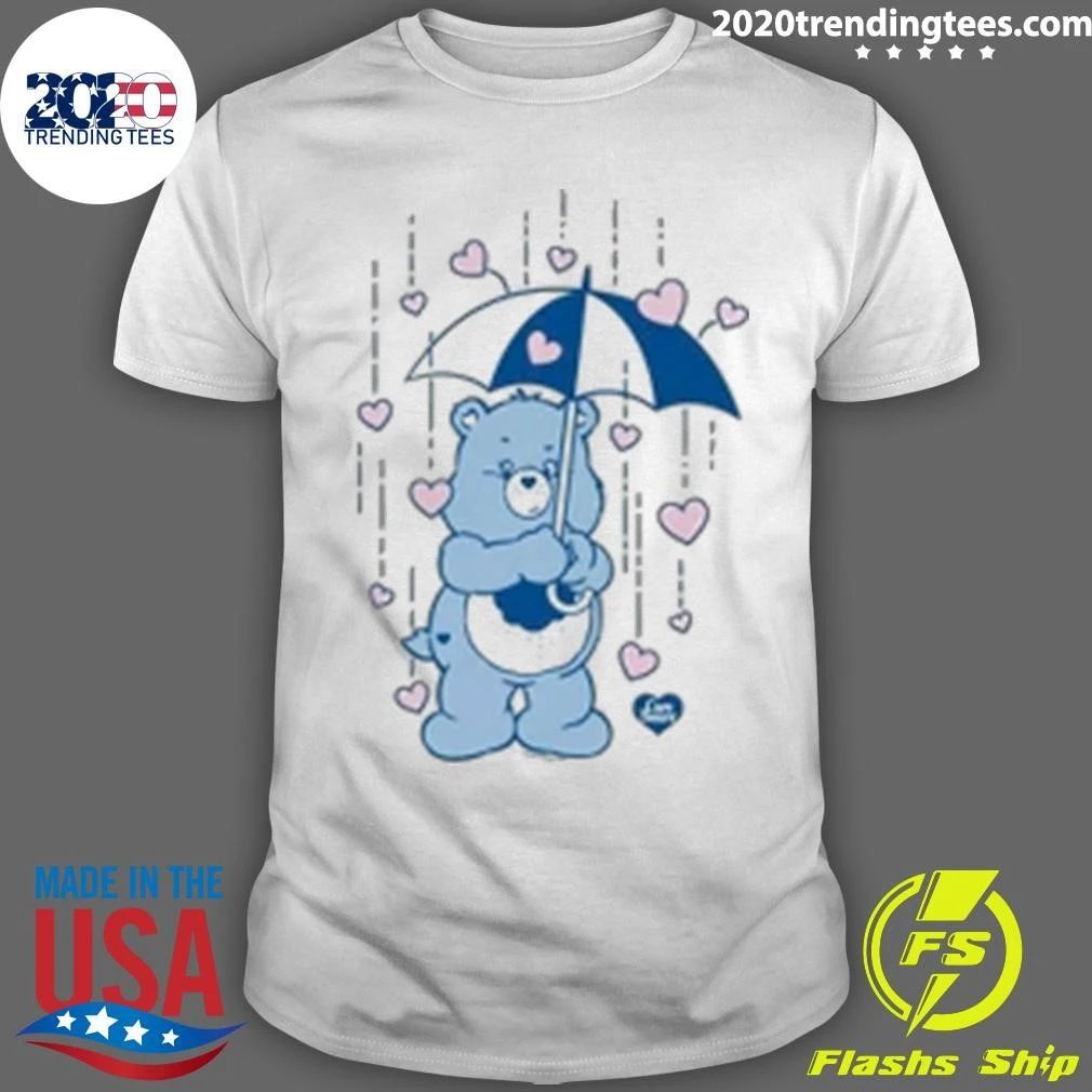 Care Bears Grumpy Bear Umbrella Hearts Oversized Graphic Shirt
