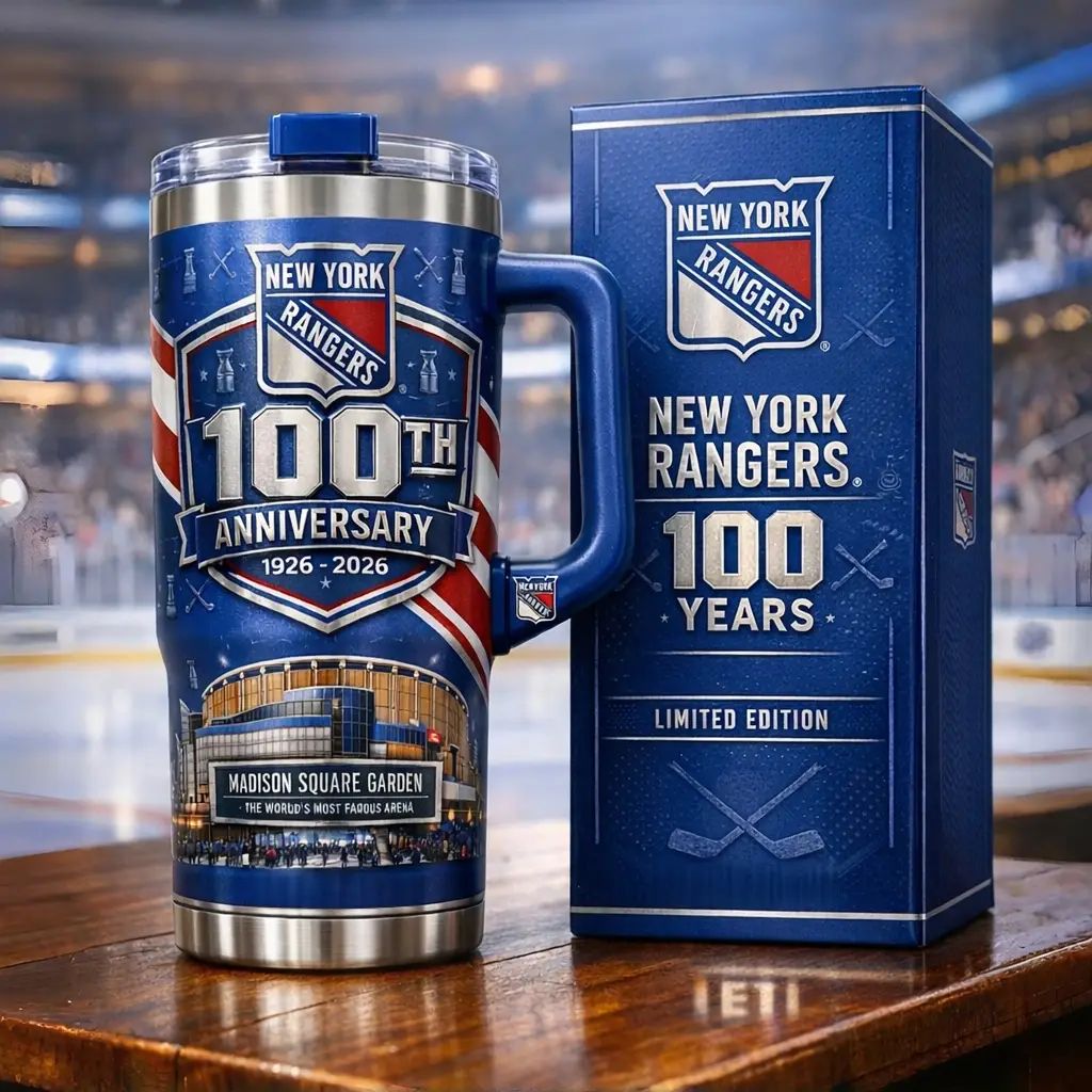 New York Rangers 100th Anniversary 1926-2026 Tumbler Mug