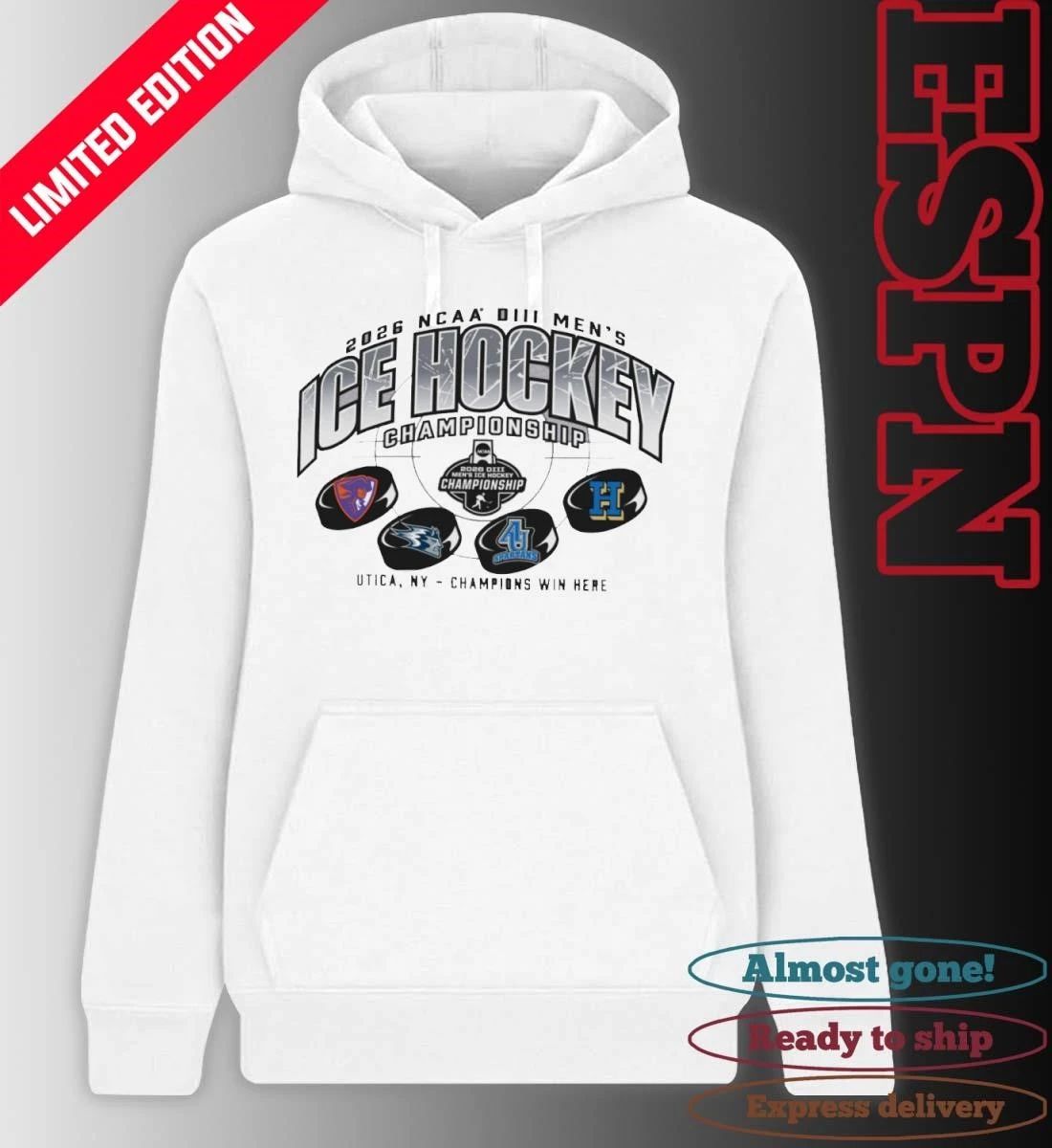 4 Teams 2026 NCAA Division III Men’s Ice Hockey Championship Shirt