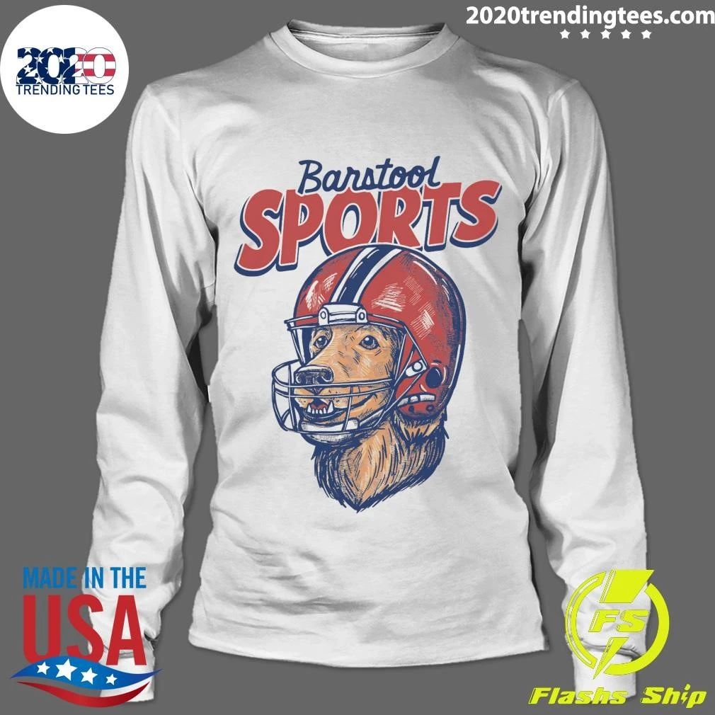 Barstool Sports Helmet Dog Pocket Tee Shirt