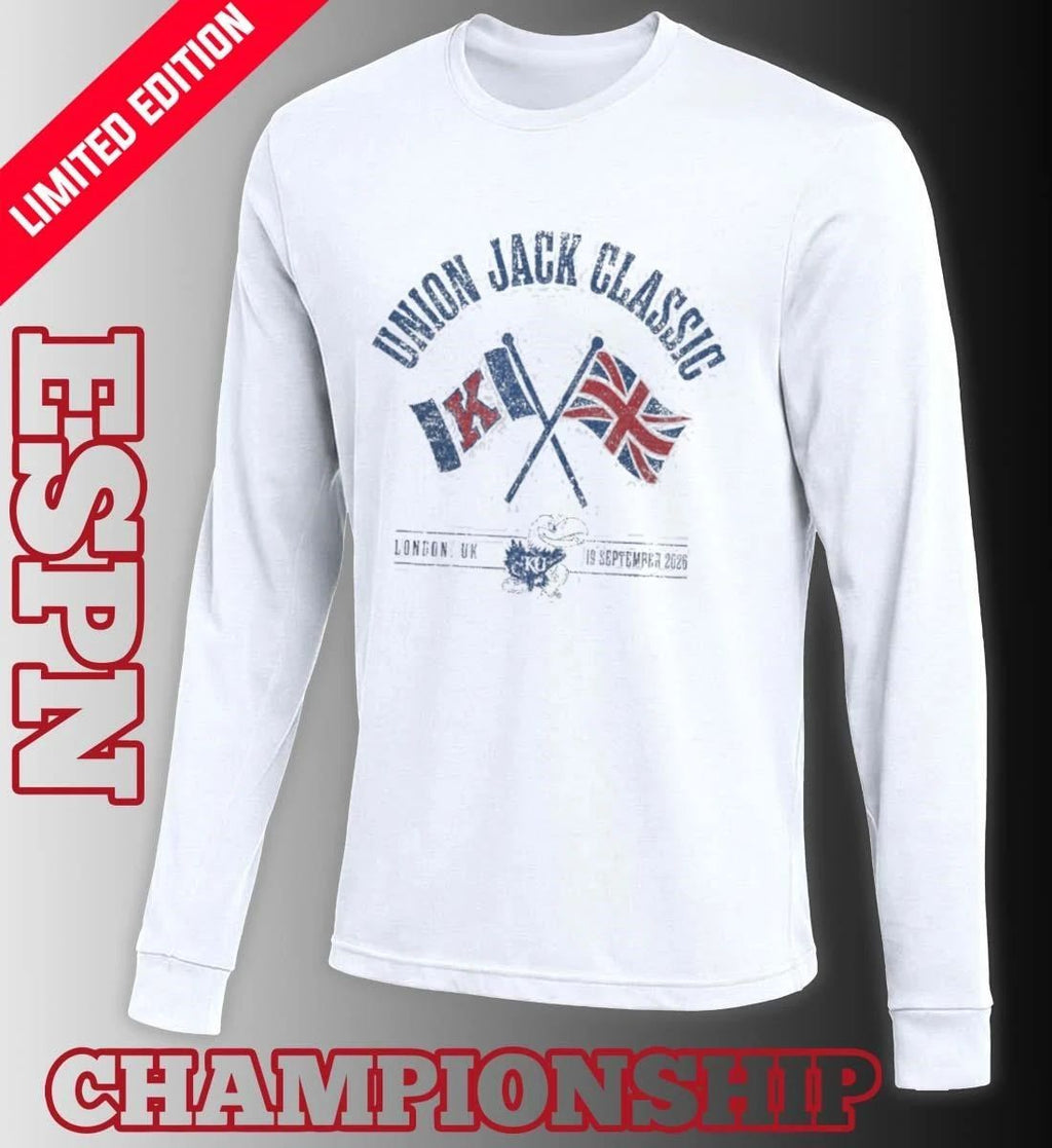 University Of Kansas Football 2026 London Union Jack Classic Bound Shirt