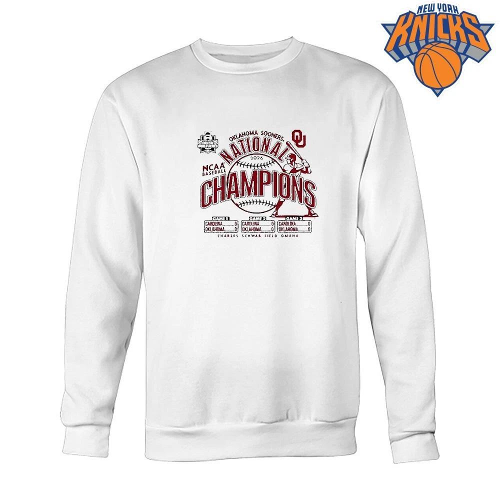 Oklahoma Sooners 2026 College World Series Champions Score T-Shirt