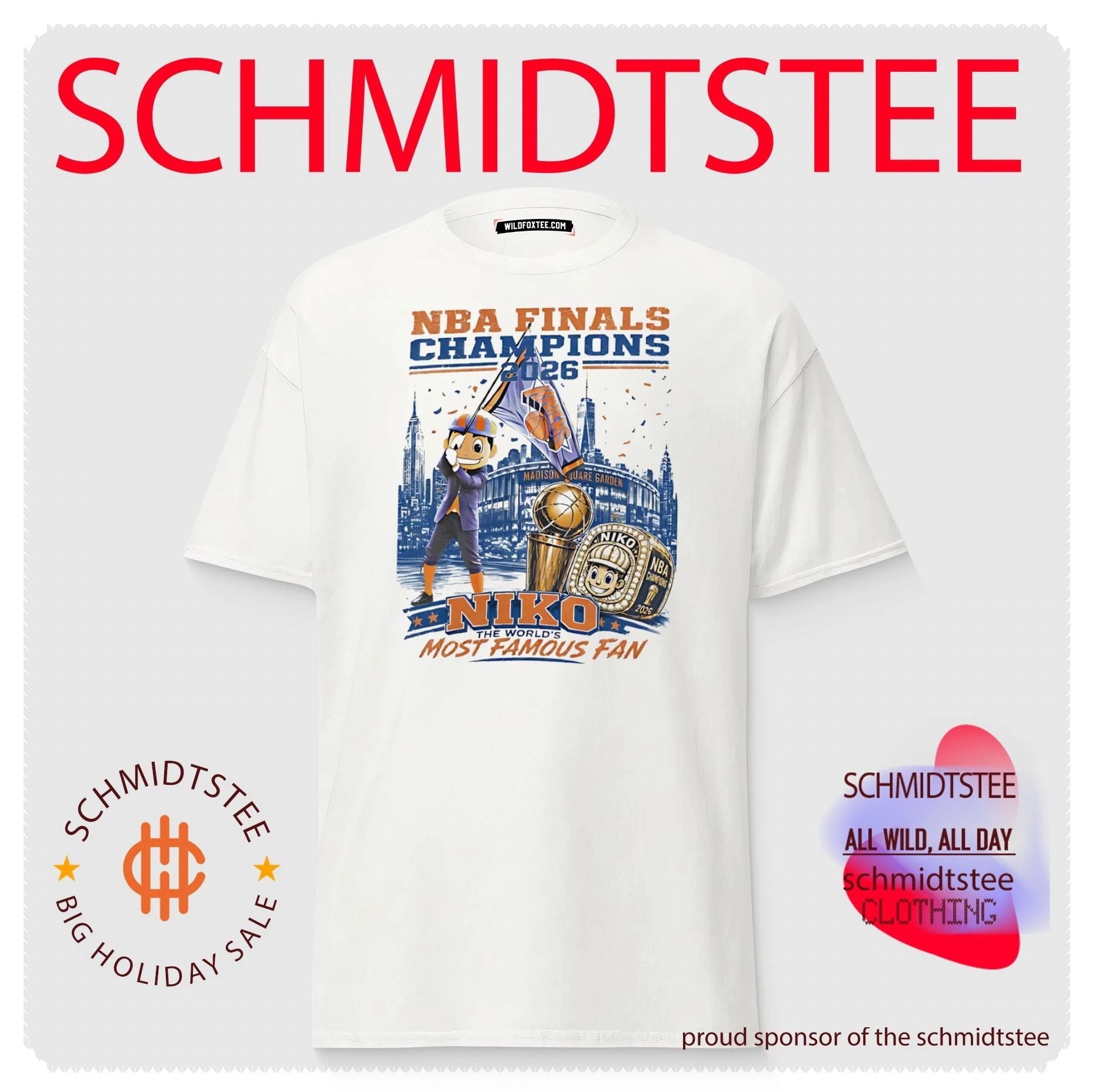 NBA Finals 2026 NY Knicks Niko the World’s most famous fan shirt