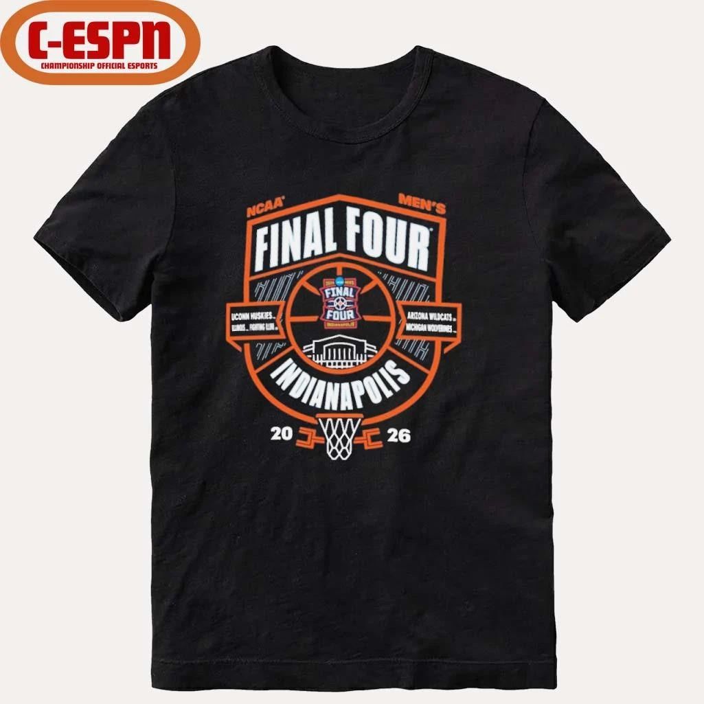 Men’s Final Four 2026 Uconn, Illinois, Arizona And Michigan Shirt