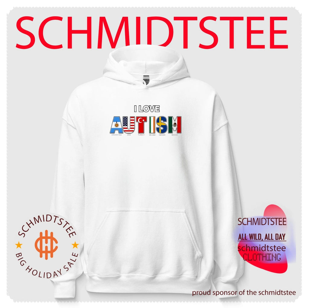 I Love Autism with International Flags neurodiversity shirt