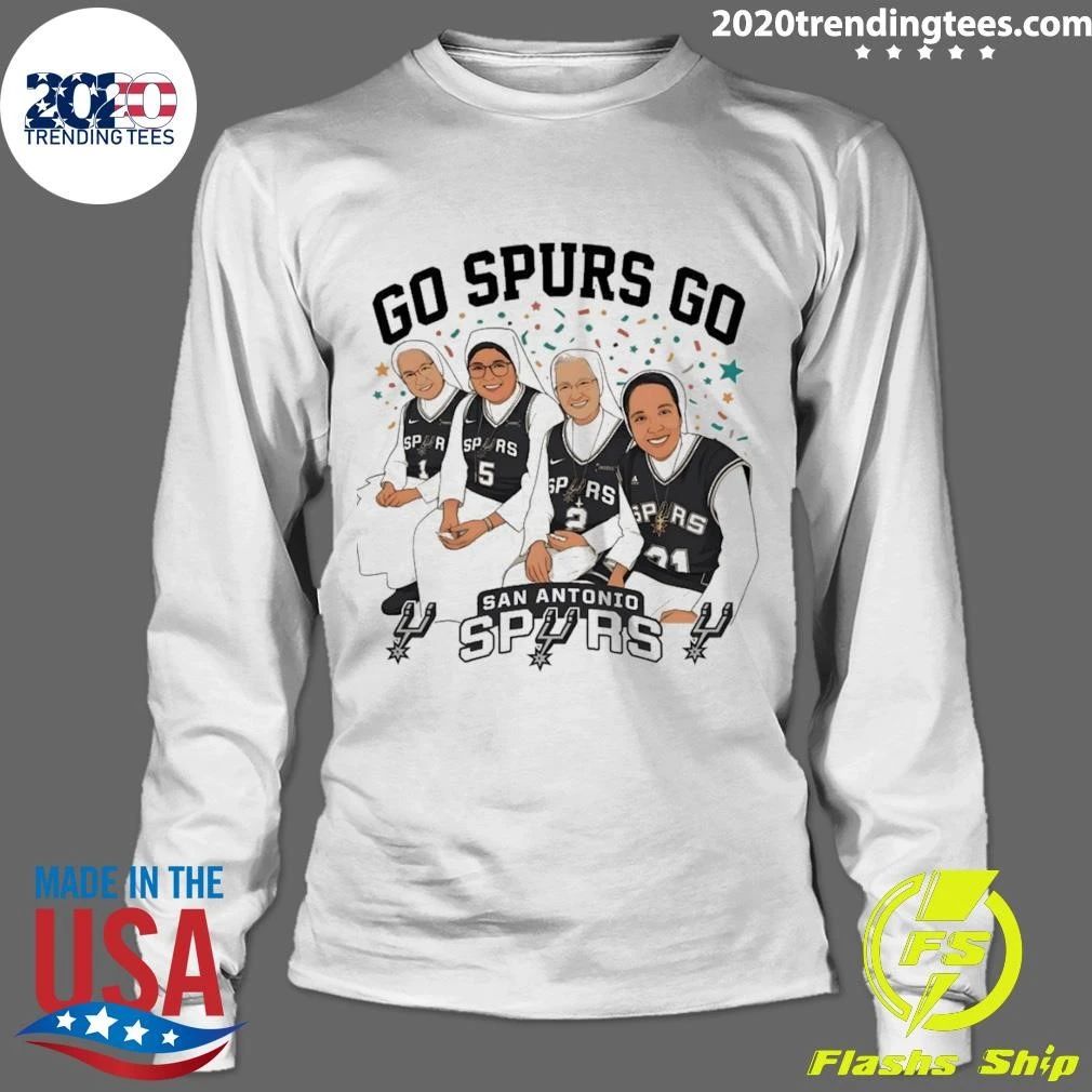 Nuns Cartoon Go Spurs Go San Antonio Spurs Basketball Nba 2026 Shirt