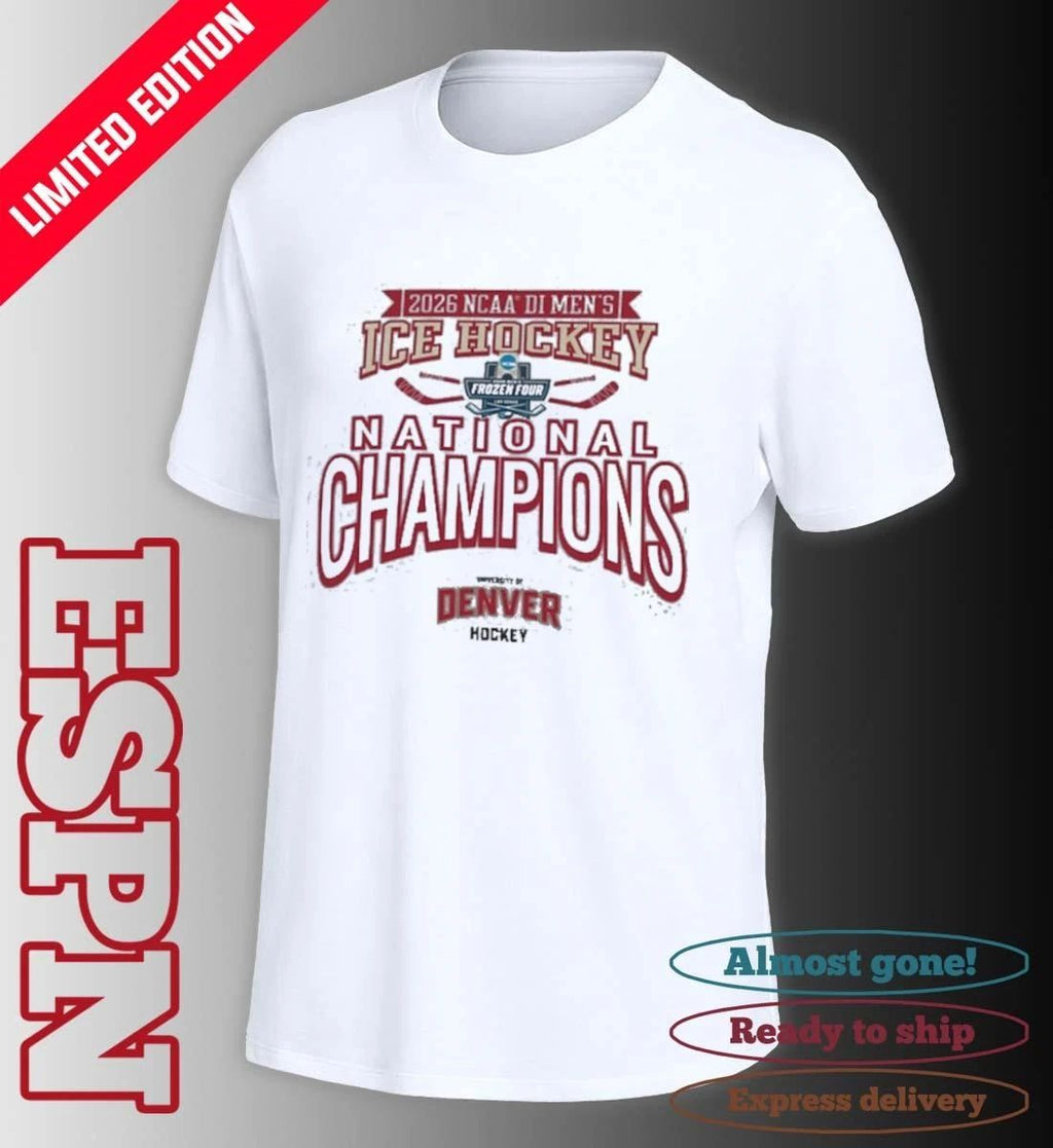 Denver Pioneers 2026 NCAA Men’s Ice Hockey National Champions Jersey T-Shirt