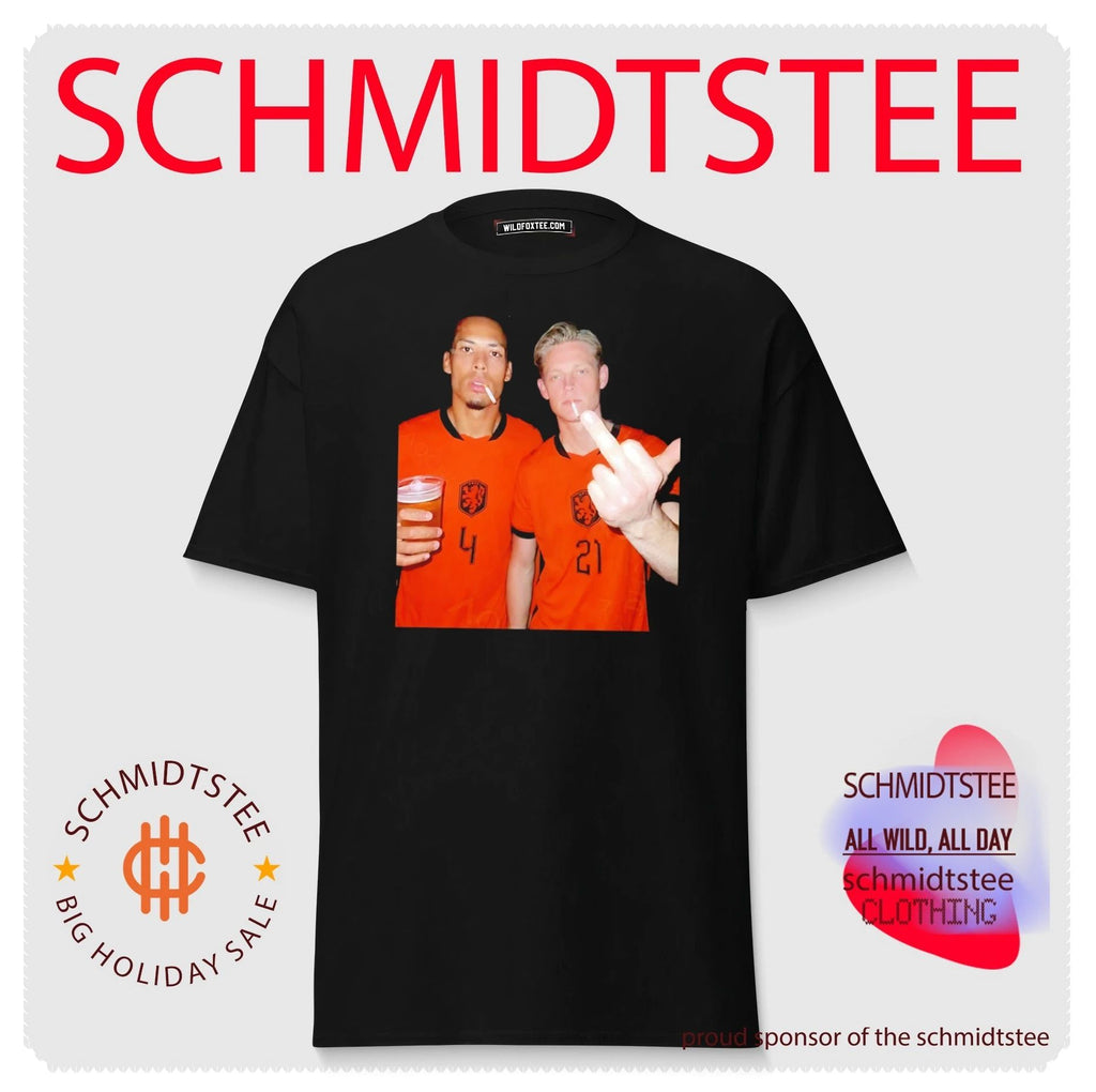 Virgil van Dijk and Frenkie de Jong Netherlands middle finger shirt