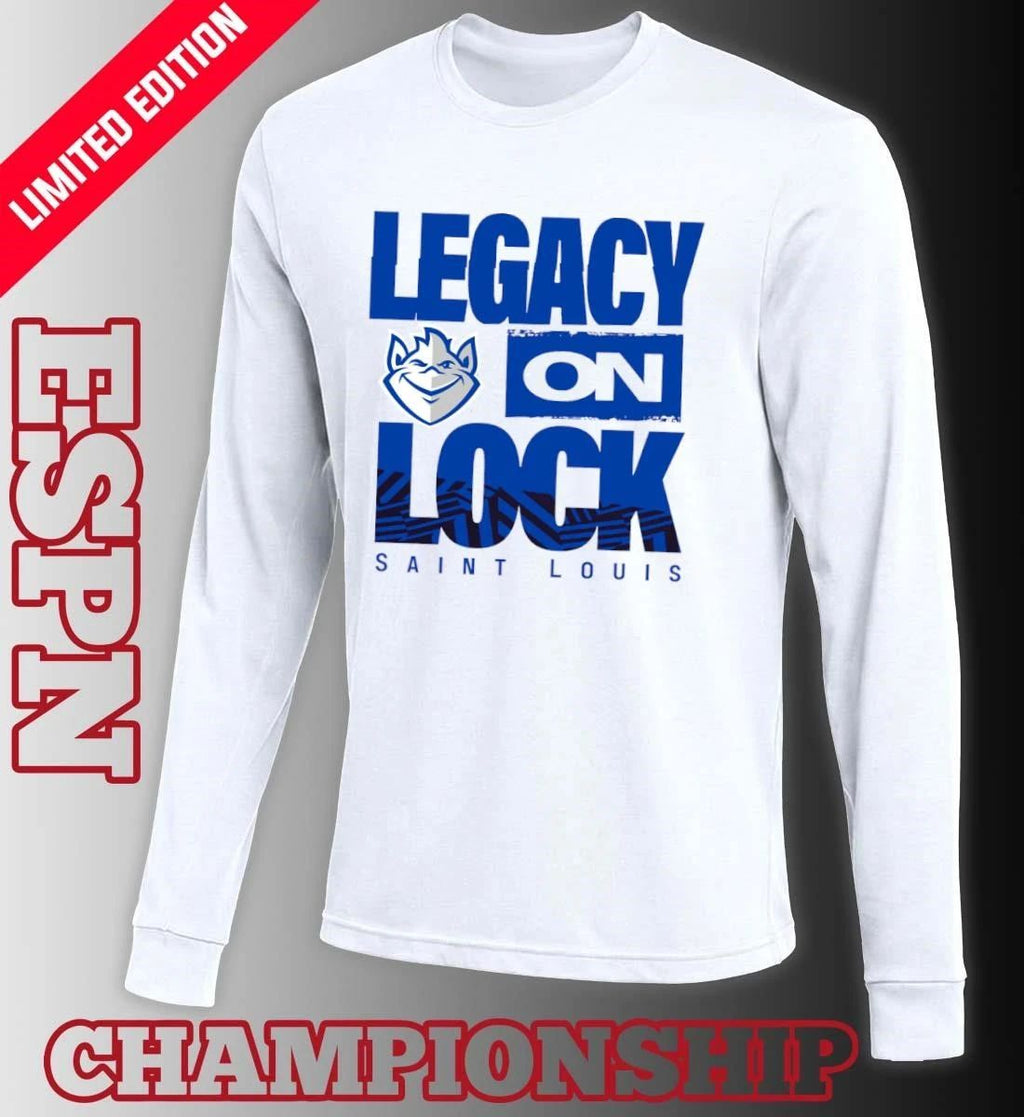 Saint Louis Billikens Basketball Legacy On Lock Bench T-Shirt