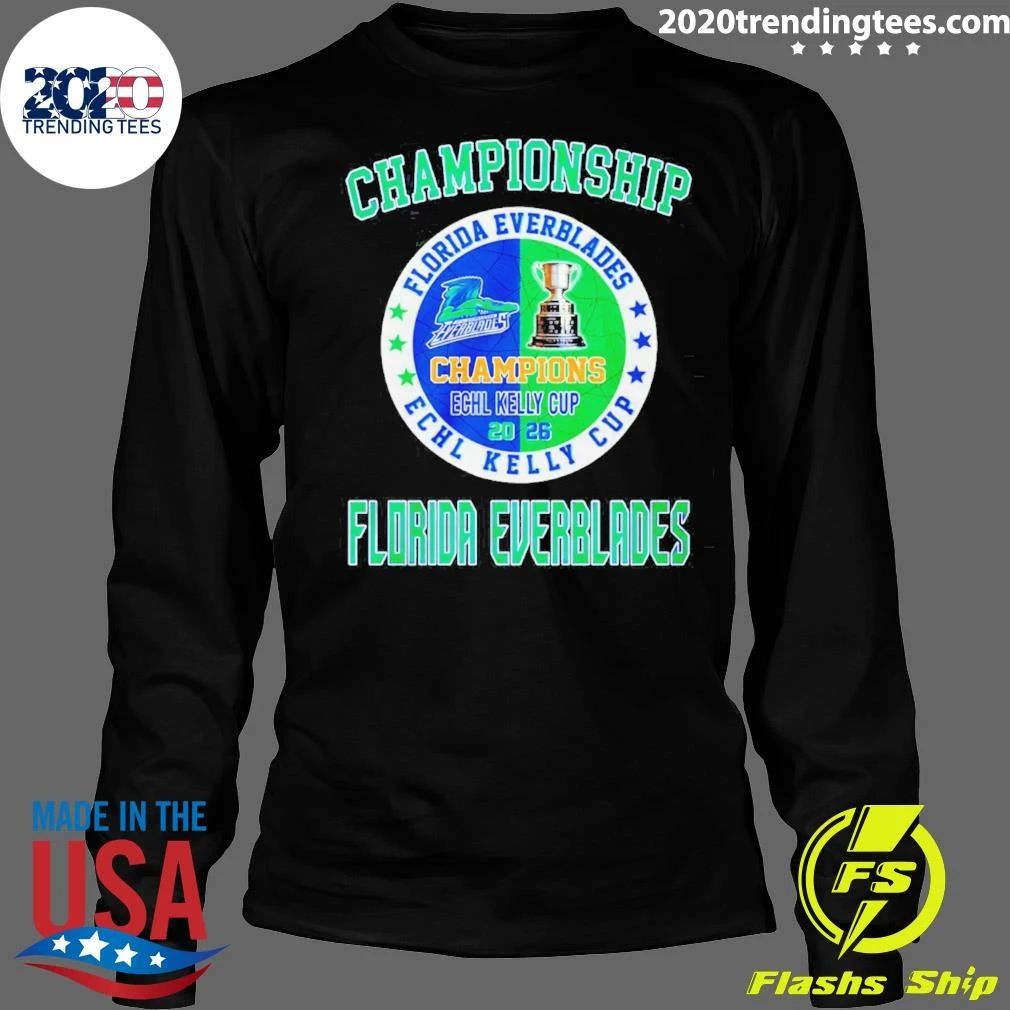 Florida Everblades 2026 Echl Kelly Cup Champions Logo Shirt