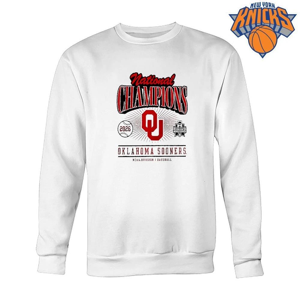 Oklahoma Sooners NCAA Baseball National Champions 2026 Men’s College World Series shirt