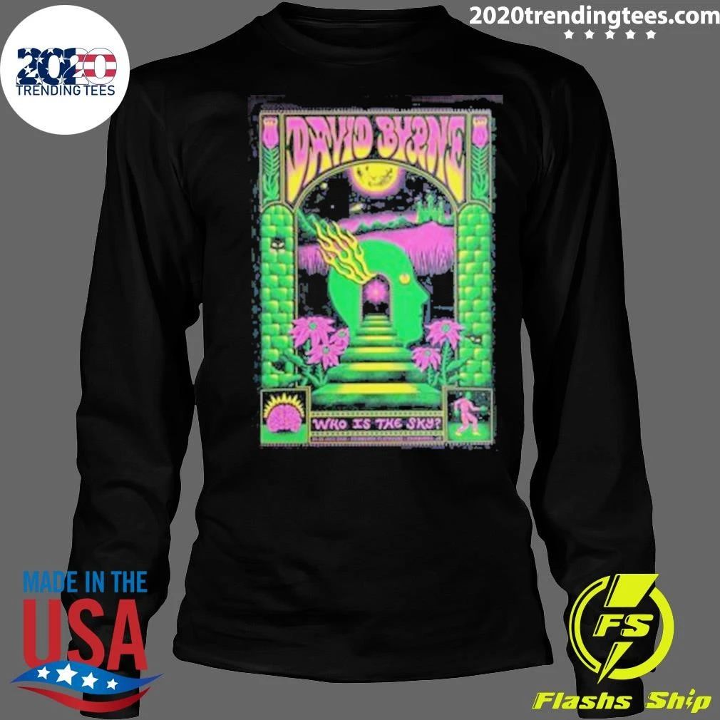 David Byrne Edinburgh UK Play House Who Is The Sky World Tour July 22th 2026 Shirt