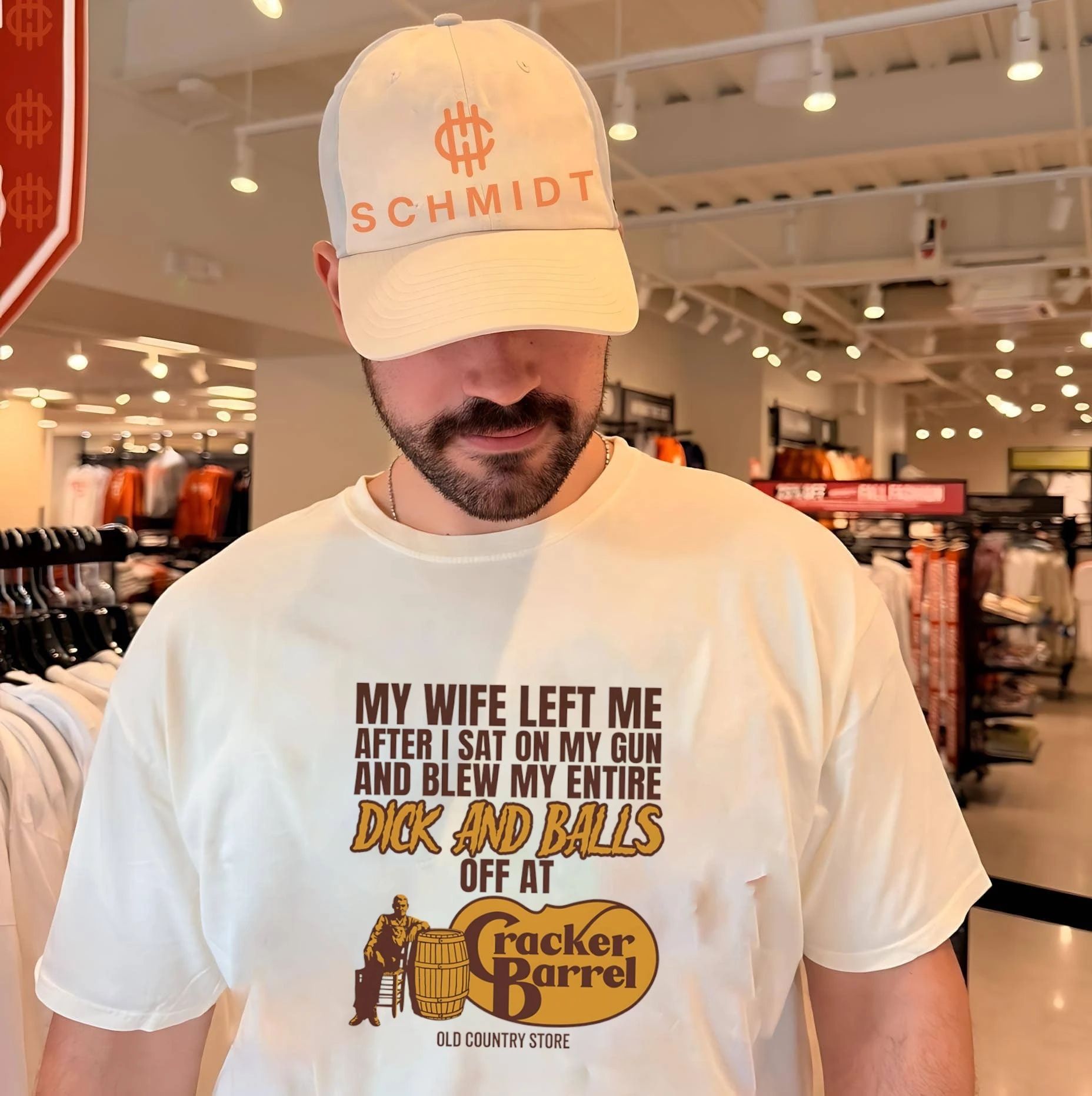 My wife left me after I sat on my gun and blew my entire Dick and Balls off at Cracker Barrel shirt