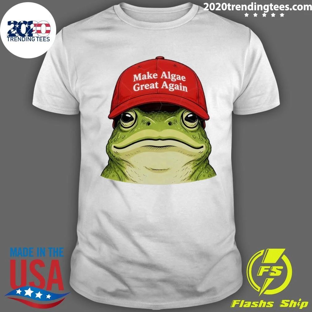 Frog Team Algae Make Algae Great Again Hat Patriotic American Flag 2026 Shirt