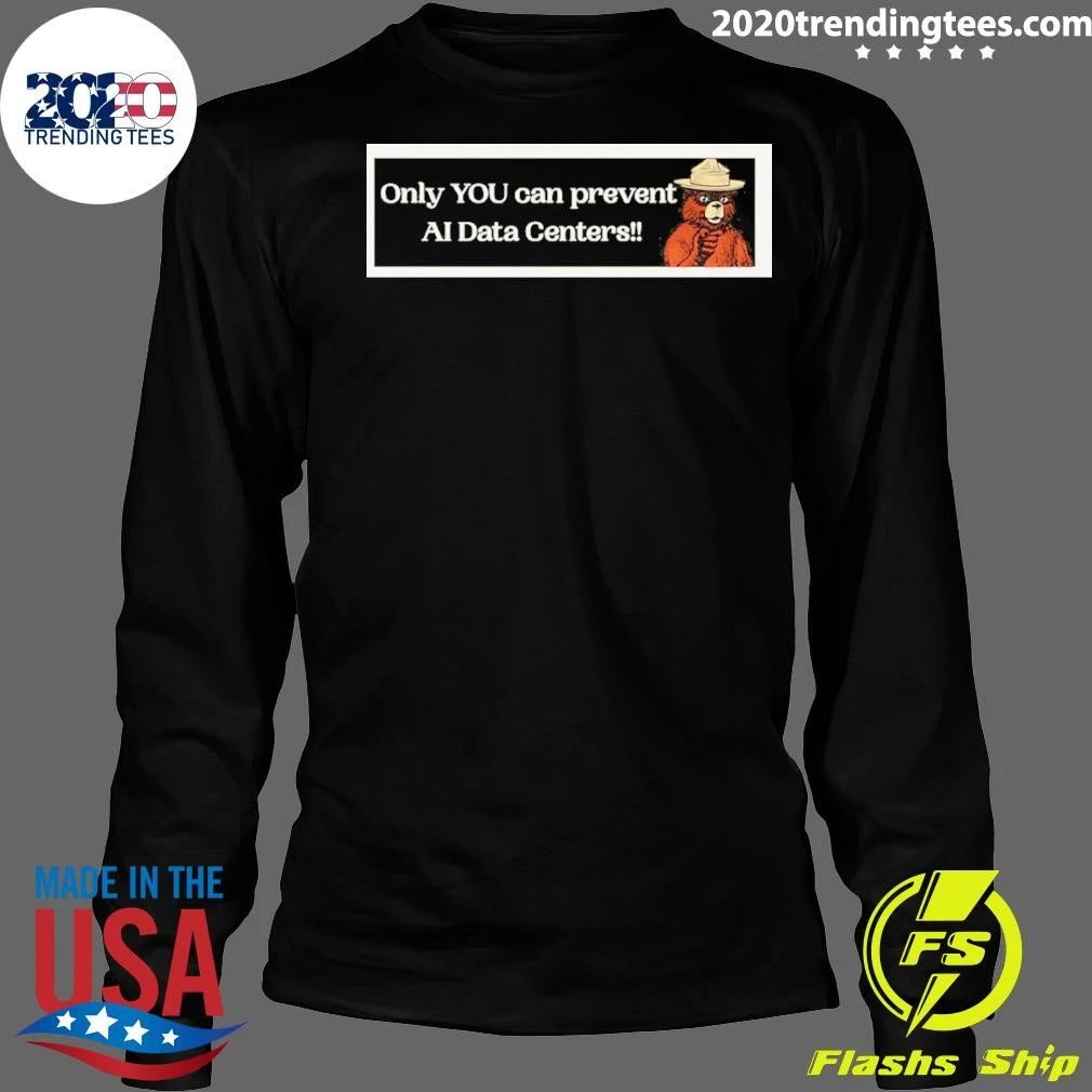 Smokey Bear Resist Only You Can Prevent Ai Data Centers Shirt