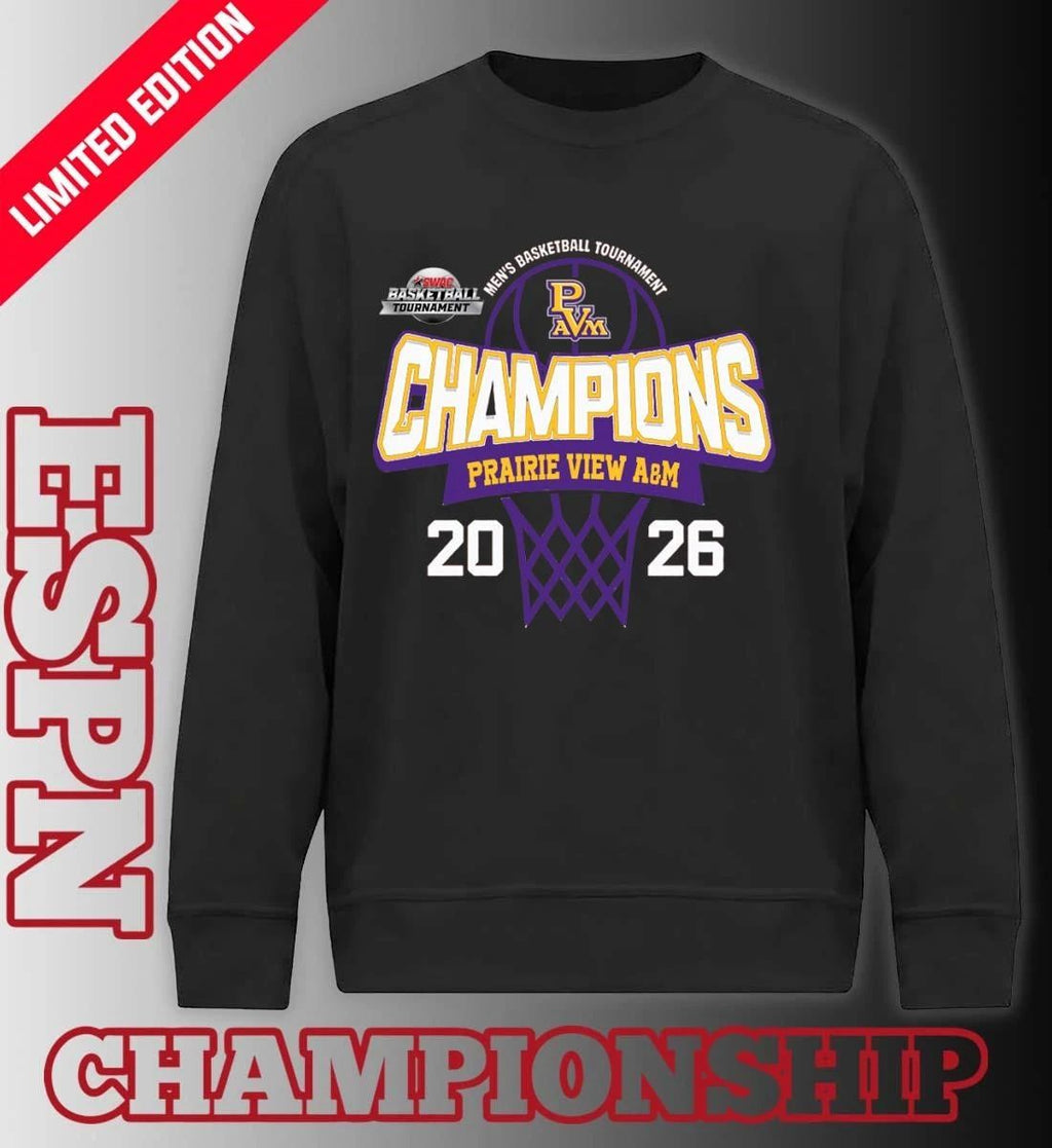 SWAC Men’s Basketball Tournament 2026 Champions Prairie View A&M Panthers T-Shirt