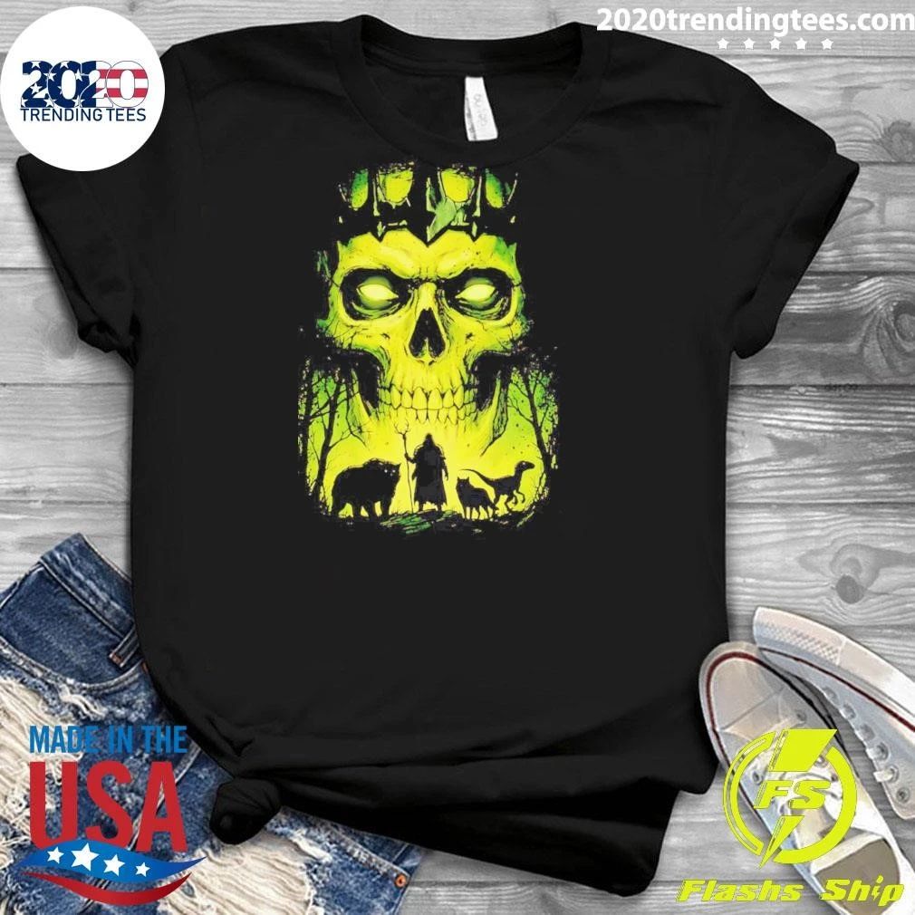 Lych vs Druid Fantasy Dark Art Necromancer shirt
