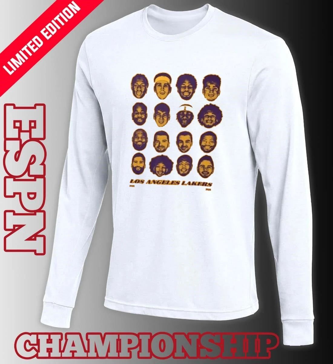 Los Angeles Lakers Face Players 2026 Playoffs Games 1 Vs The Rockets Shirt