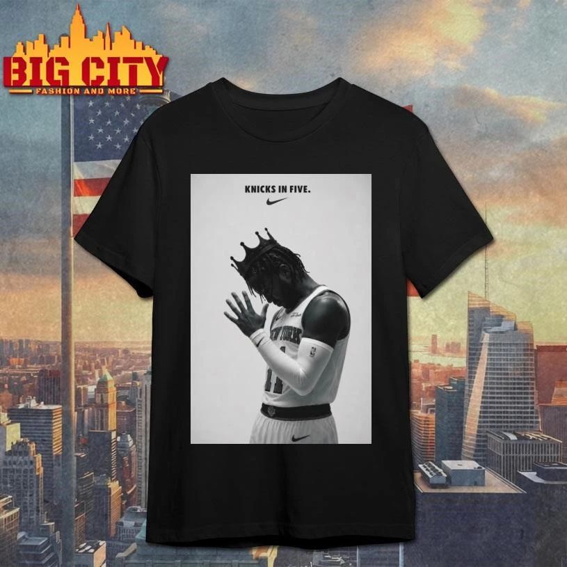 Jalen Brunson Knicks In Five Crown Basketball Fan T Shirt