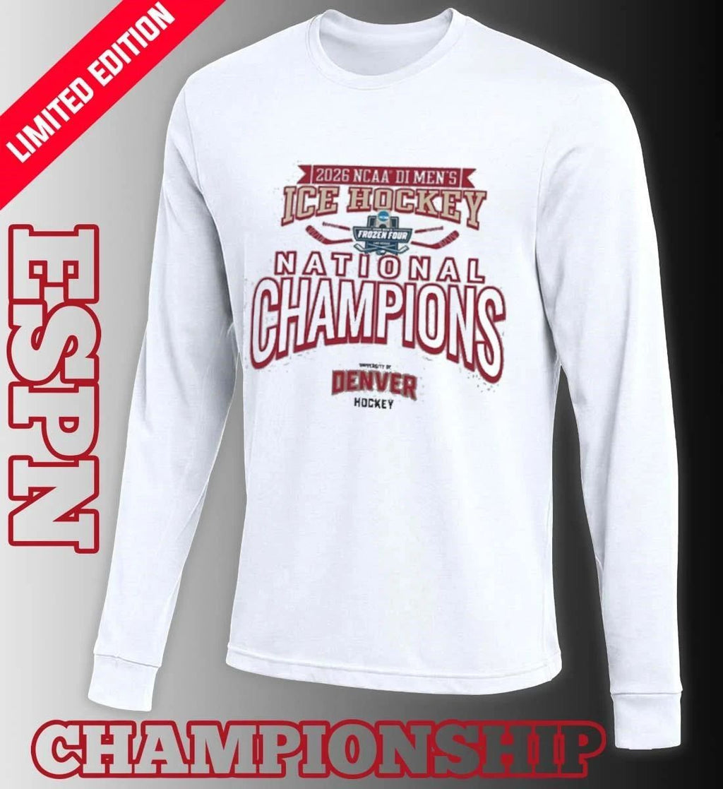Denver Pioneers 2026 NCAA Men’s Ice Hockey National Champions Jersey T-Shirt