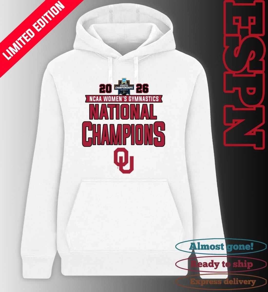 Oklahoma Sooners 2026 NCAA Women’s Gymnastics National Champions T-Shirt