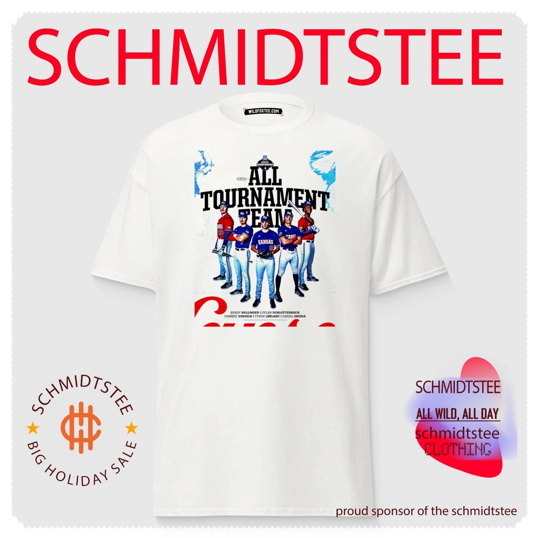KU Baseball All Tournament Team 2026 shirt