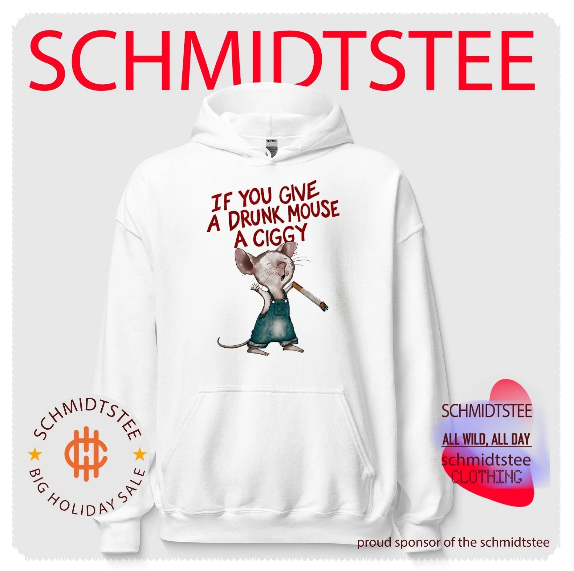 If you give a drunk mouse a ciggy cartoon mouse shirt