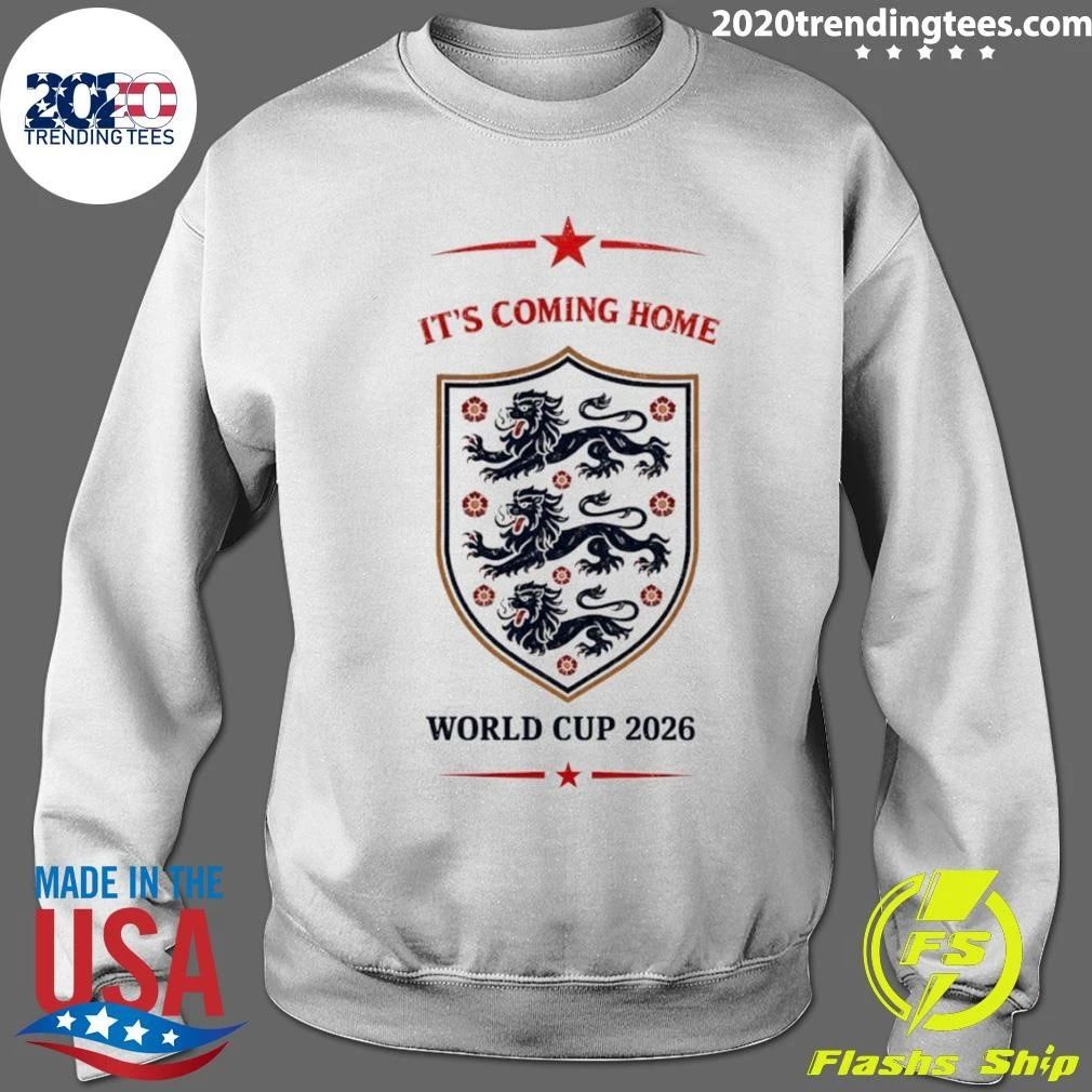 England Soccer Three Lions It’s Coming Home World Cup 2026 Shirt