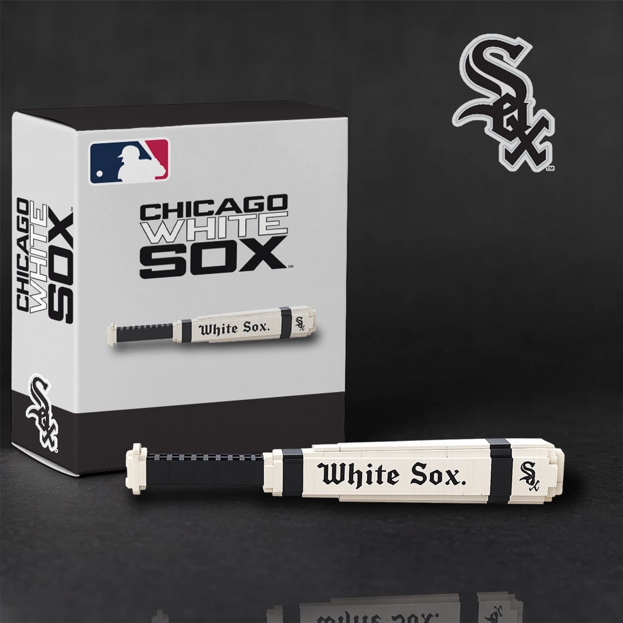 Chicago White Sox Baseball Bat Building Blocks Set