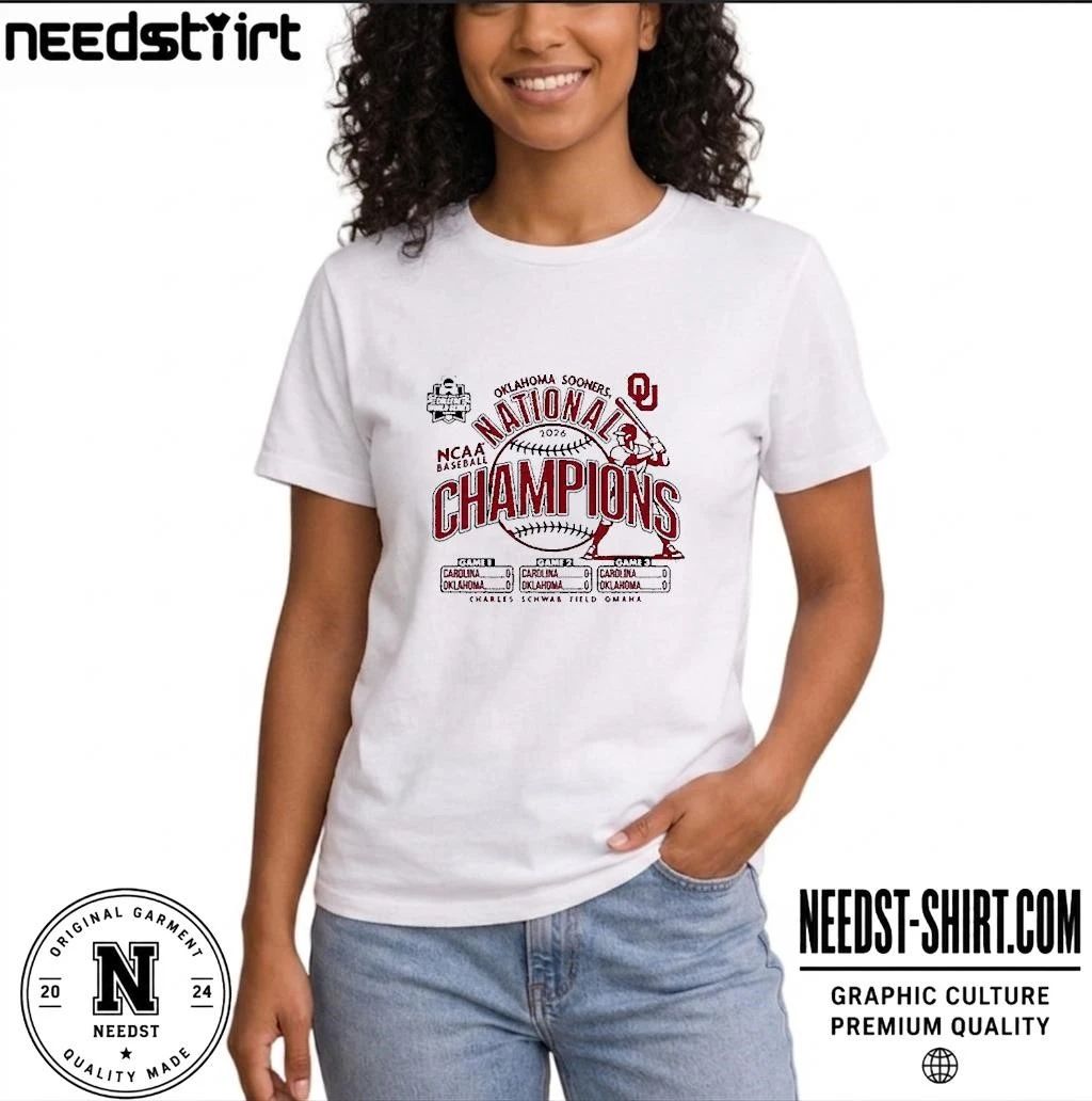 Oklahoma Sooners 2026 College World Series Champions Score T-Shirt