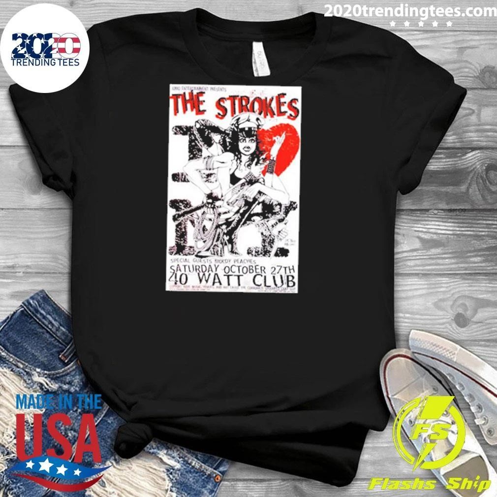 The Strokes October 27th 2026 Rock Band The Strokes 40 Watt Club Artwork Shirt