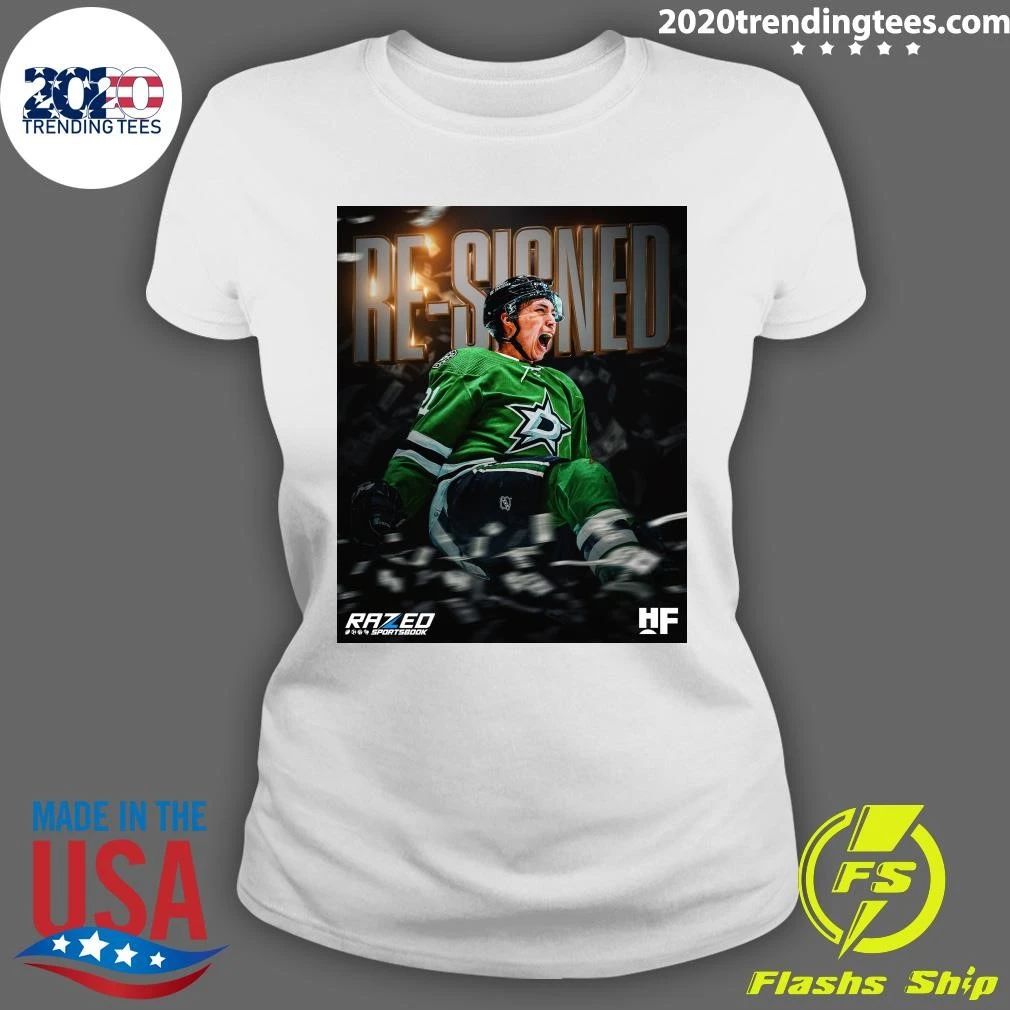 Jason Robertson of Dallas Stars Re-Signed Shirt