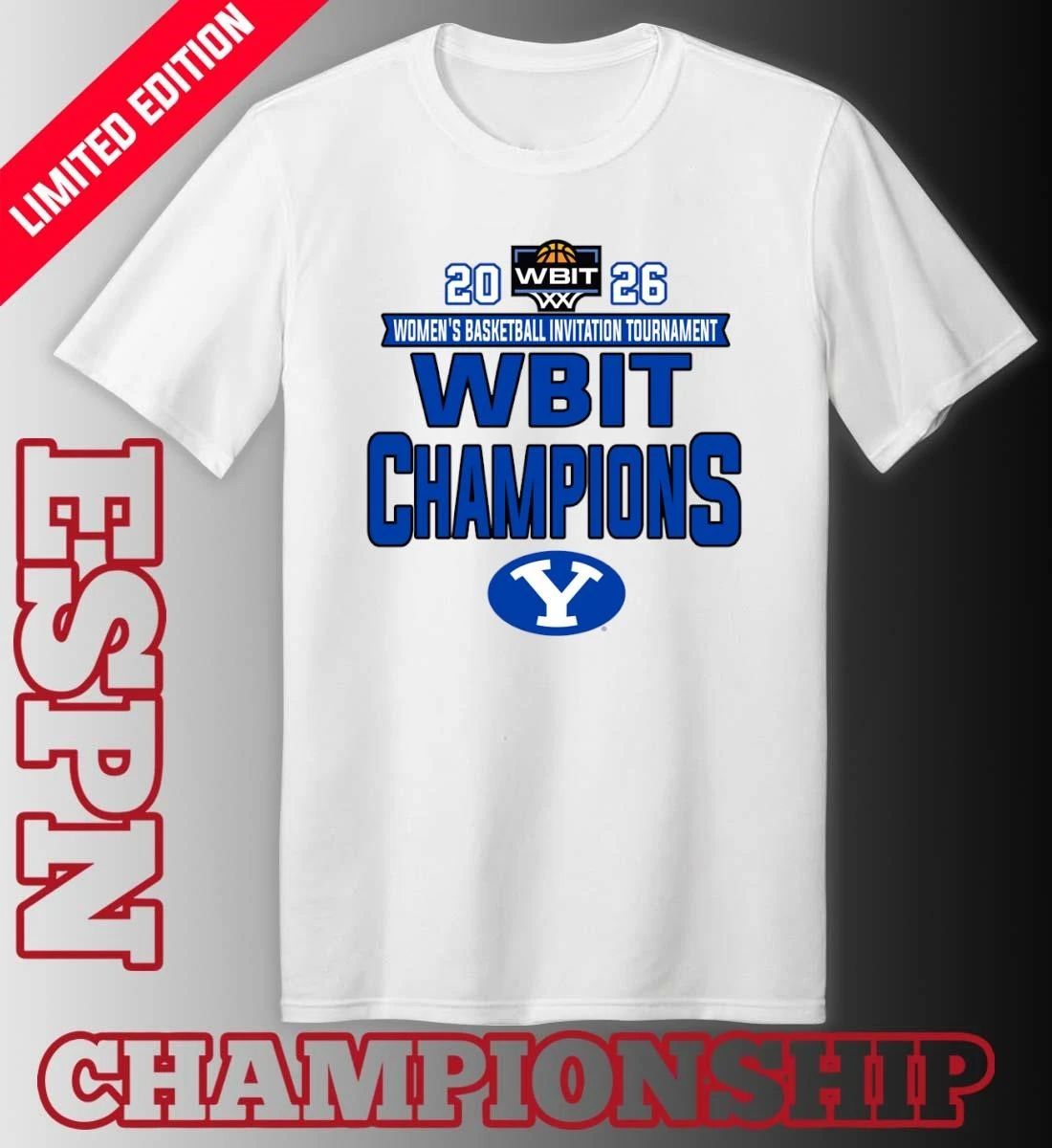 BYU Cougars 2026 WBIT Women’s Basketball Invitation Tournament Champions Locker Room T-Shirt