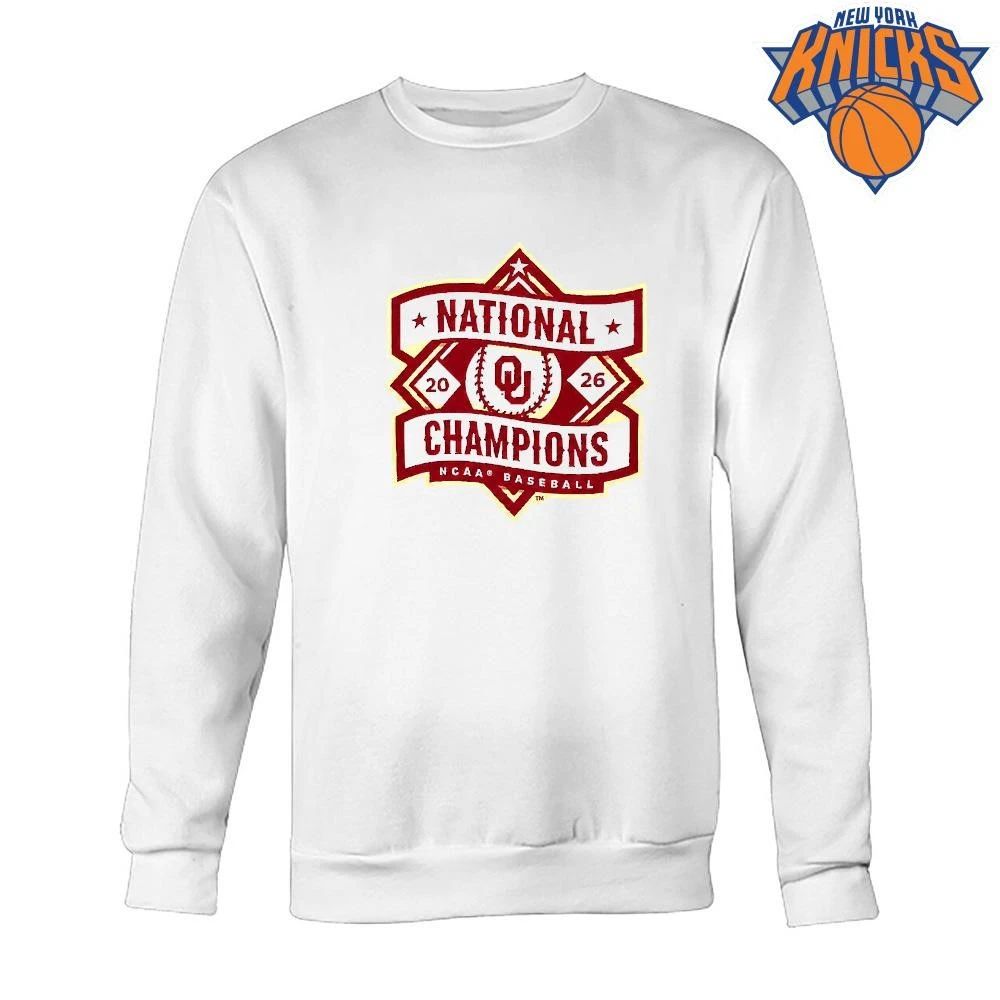 Oklahoma Sooners 2026 National Chamspions Baseball Shirt