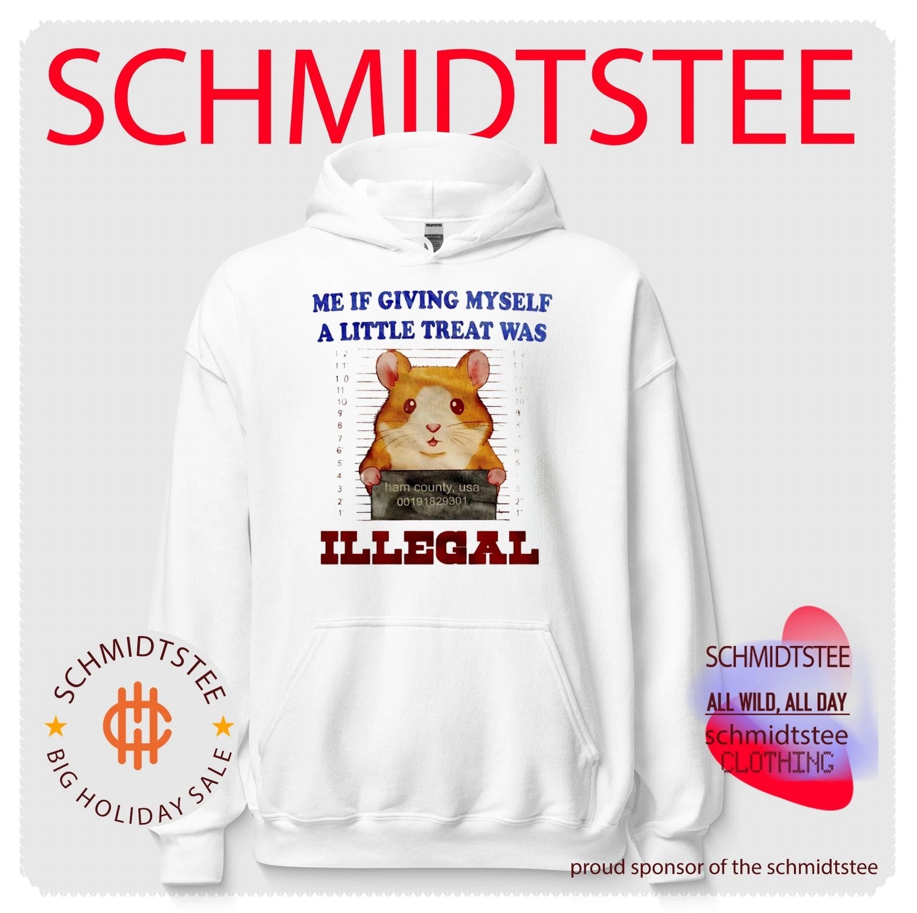 Me if Giving Myself a Little Treat Was Illegal Hamster Mugshot shirt