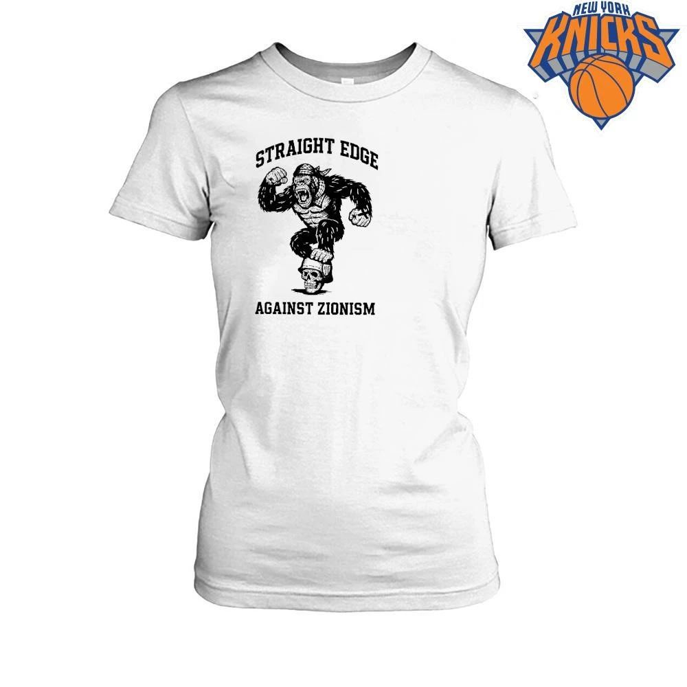 Straight Edge Against Zionism Gorilla Skull Punk Rock Shirt