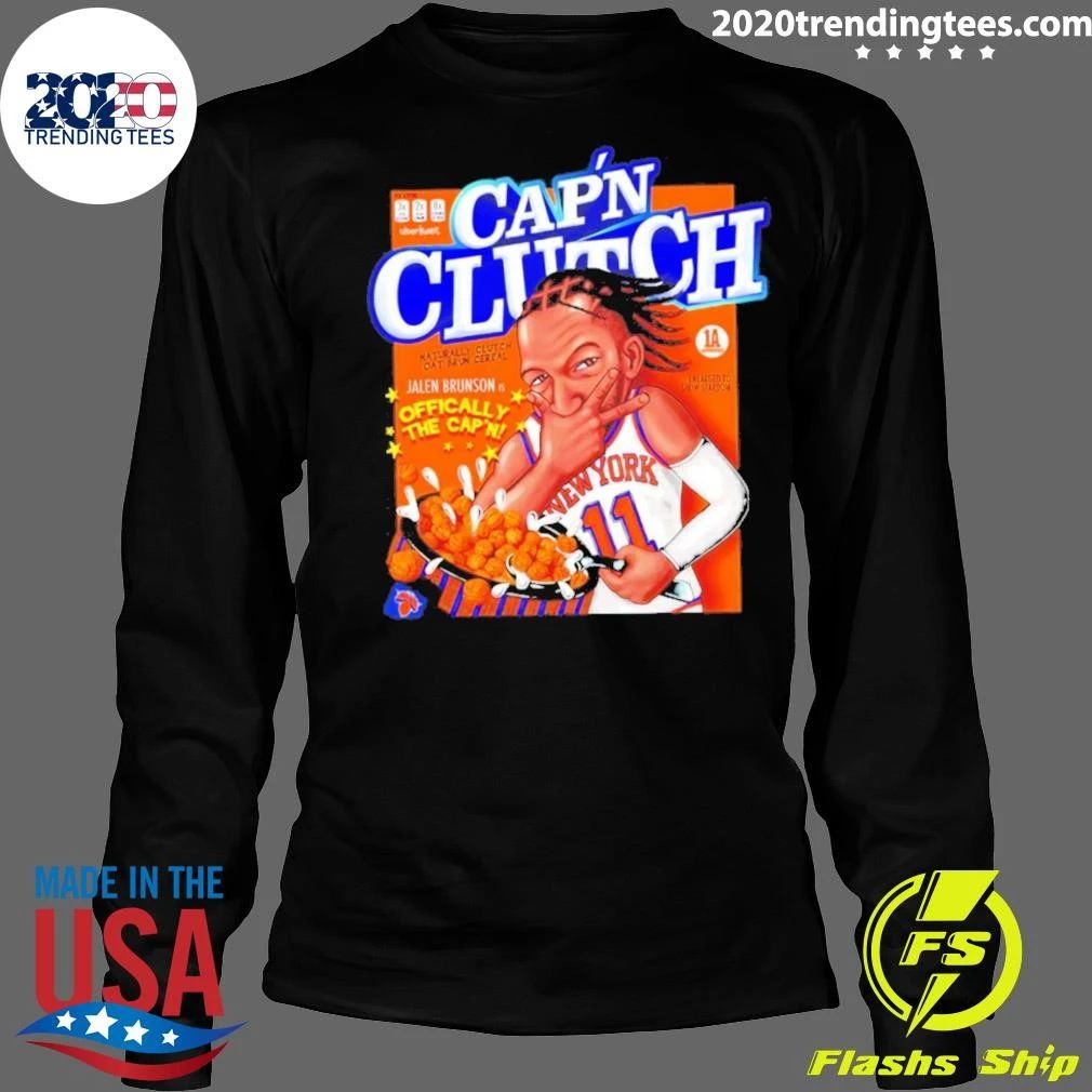 Cap’n Clutch Jalen Brunson Offically The Cap’n Comic Shirt